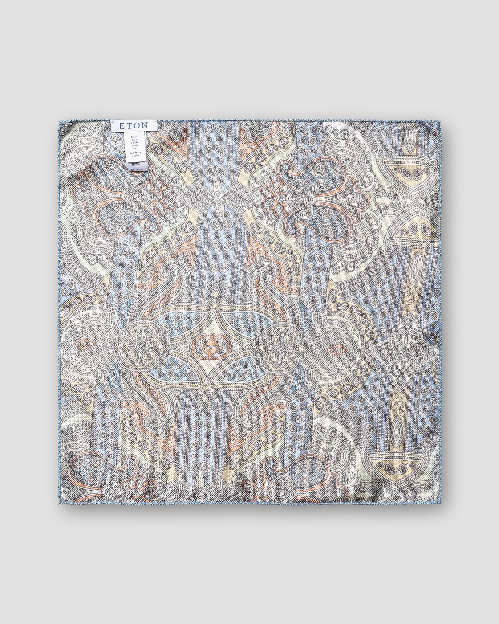 Eton - light blue four sided pocket square