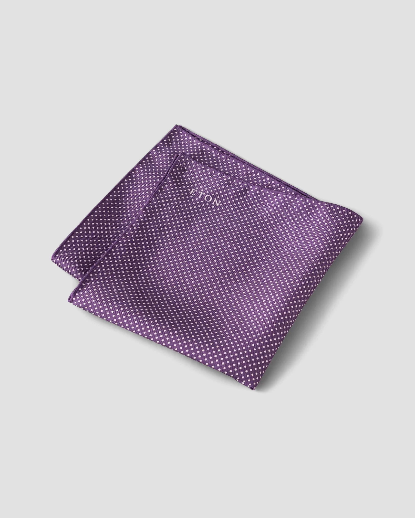 Eton - purple polka dots silk pocket square