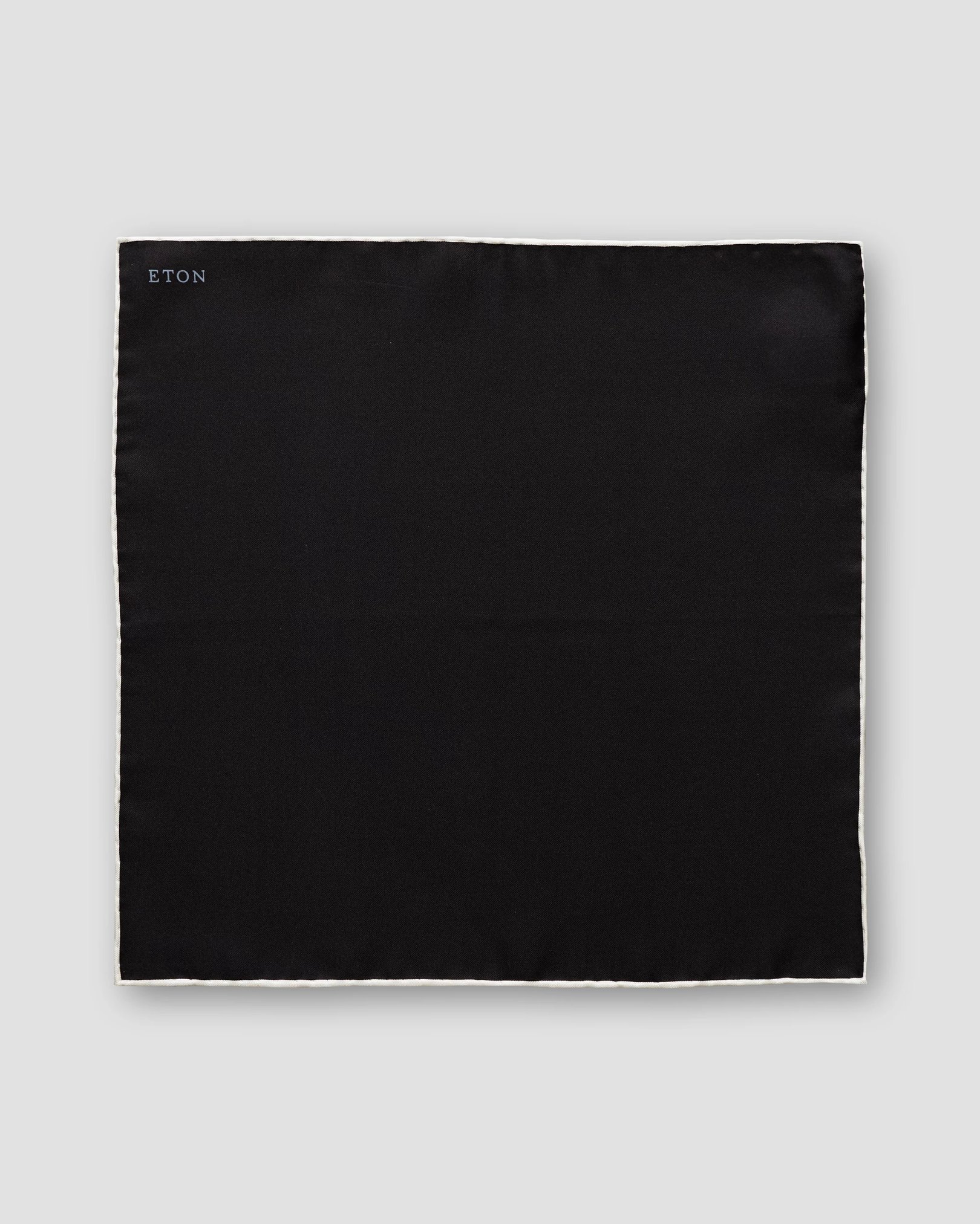 Eton - black silk pocket square