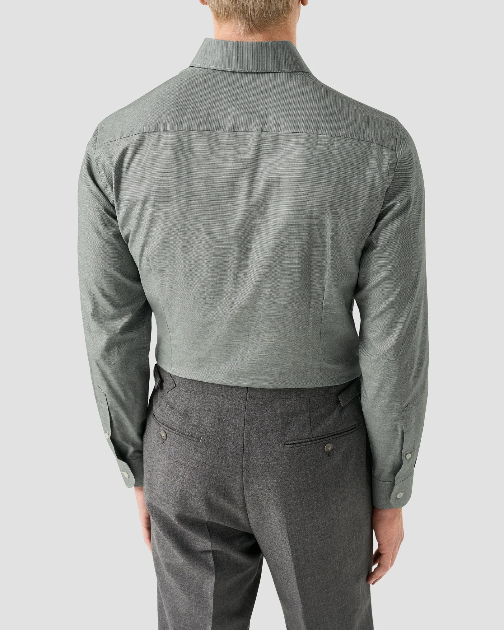 Eton - light green solid signature oxford shirt
