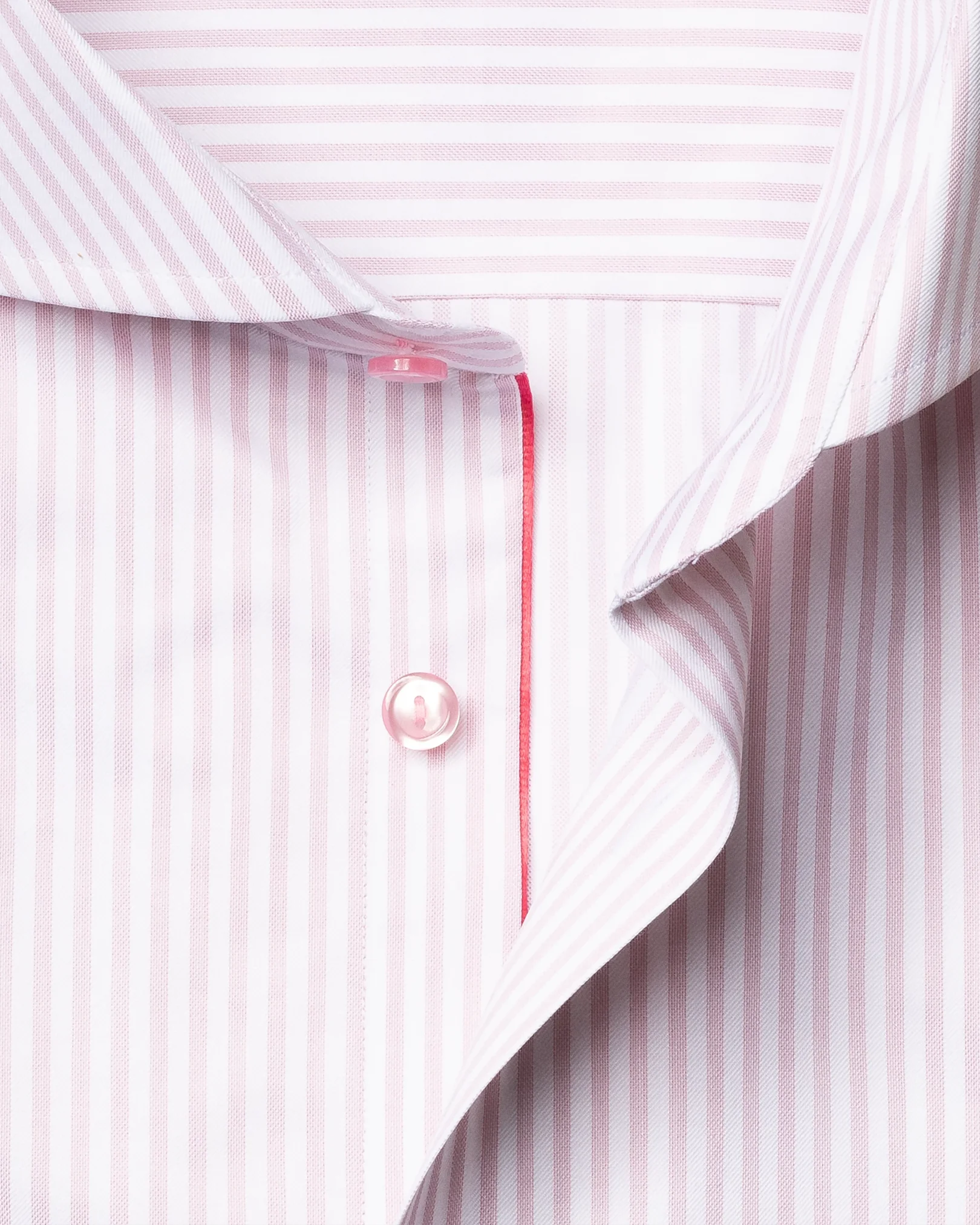 Eton - pink striped signature twill shirt extreme cut away