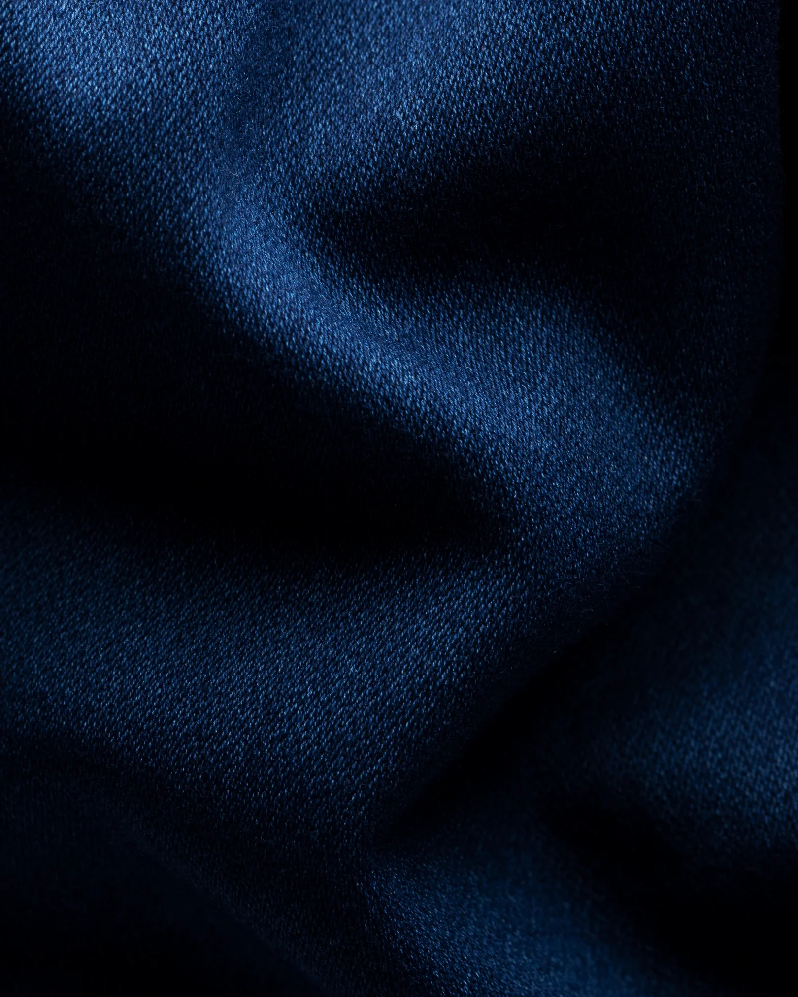 Eton - Marinblå Satin Indigo Skjorta