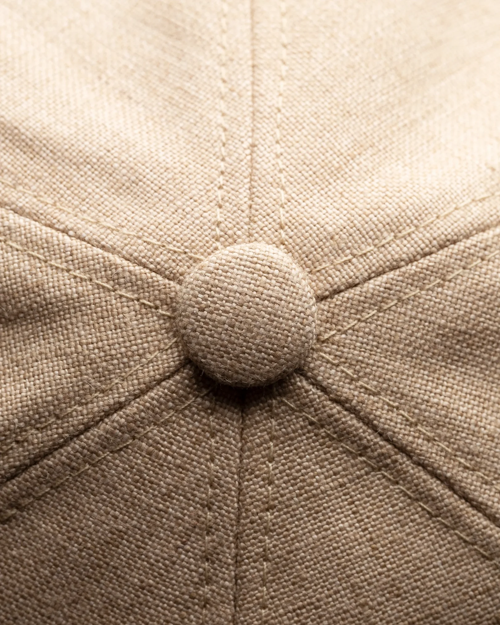 Eton - Light Brown Linen Twill Baseball Cap