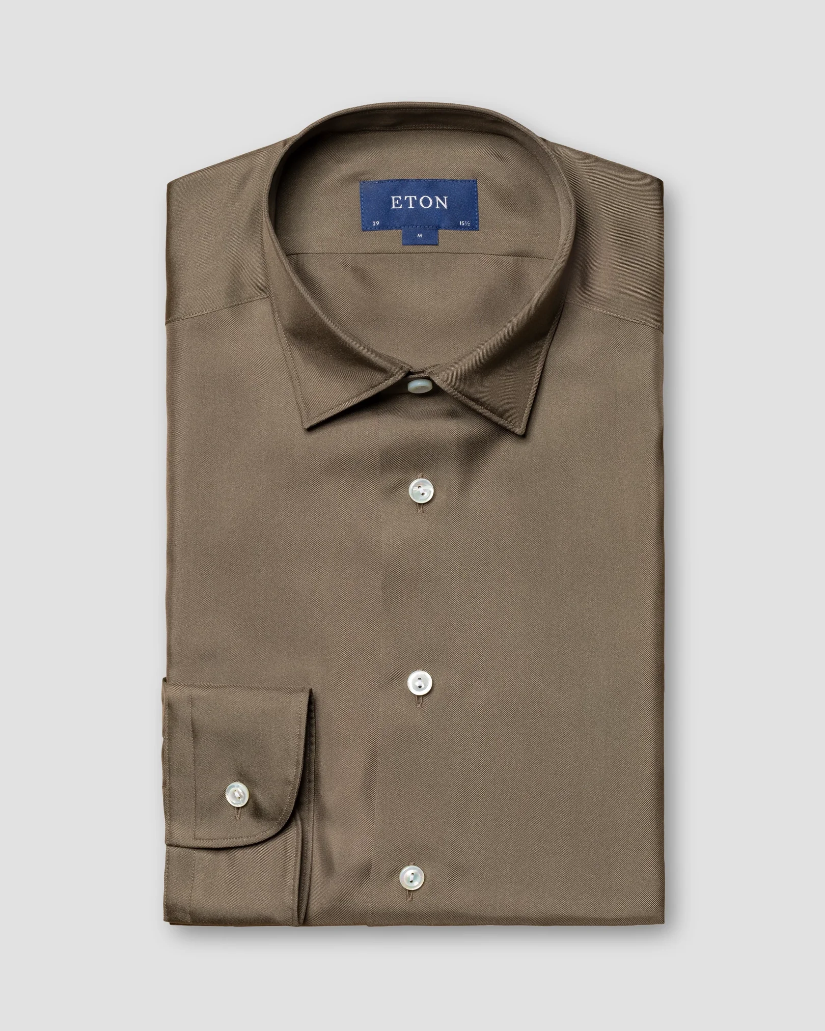 Eton - dark green silk shirt