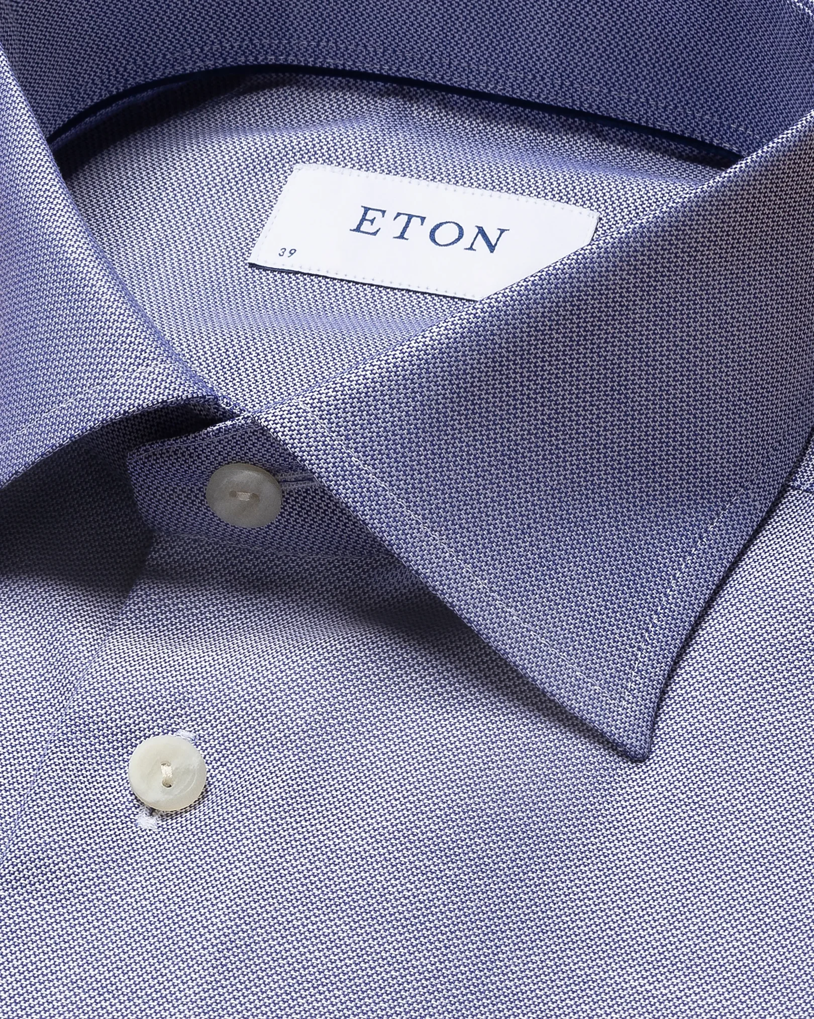 Eton - dark blue cotton tencel shirt