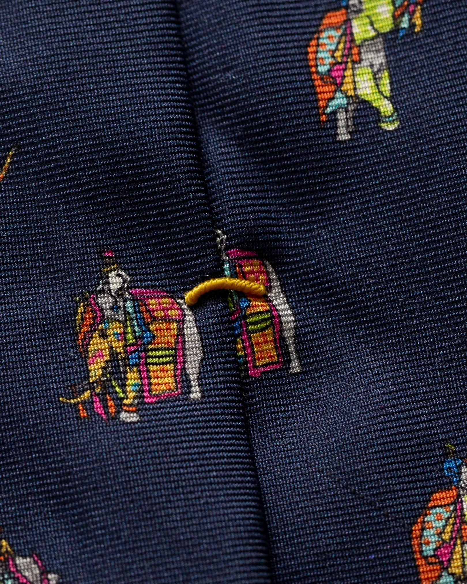 Eton - navy elephant tie