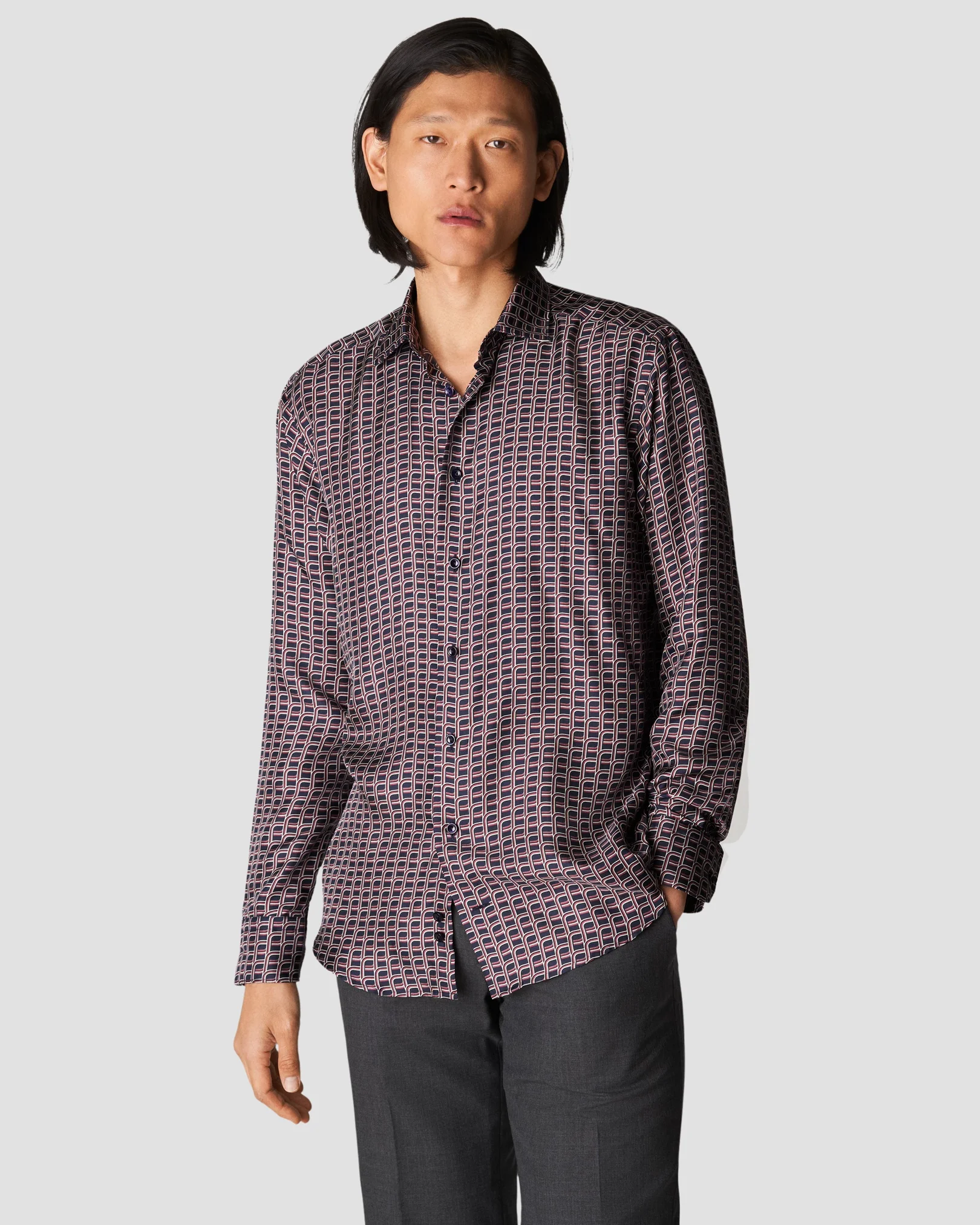 Eton - printed silk shirt