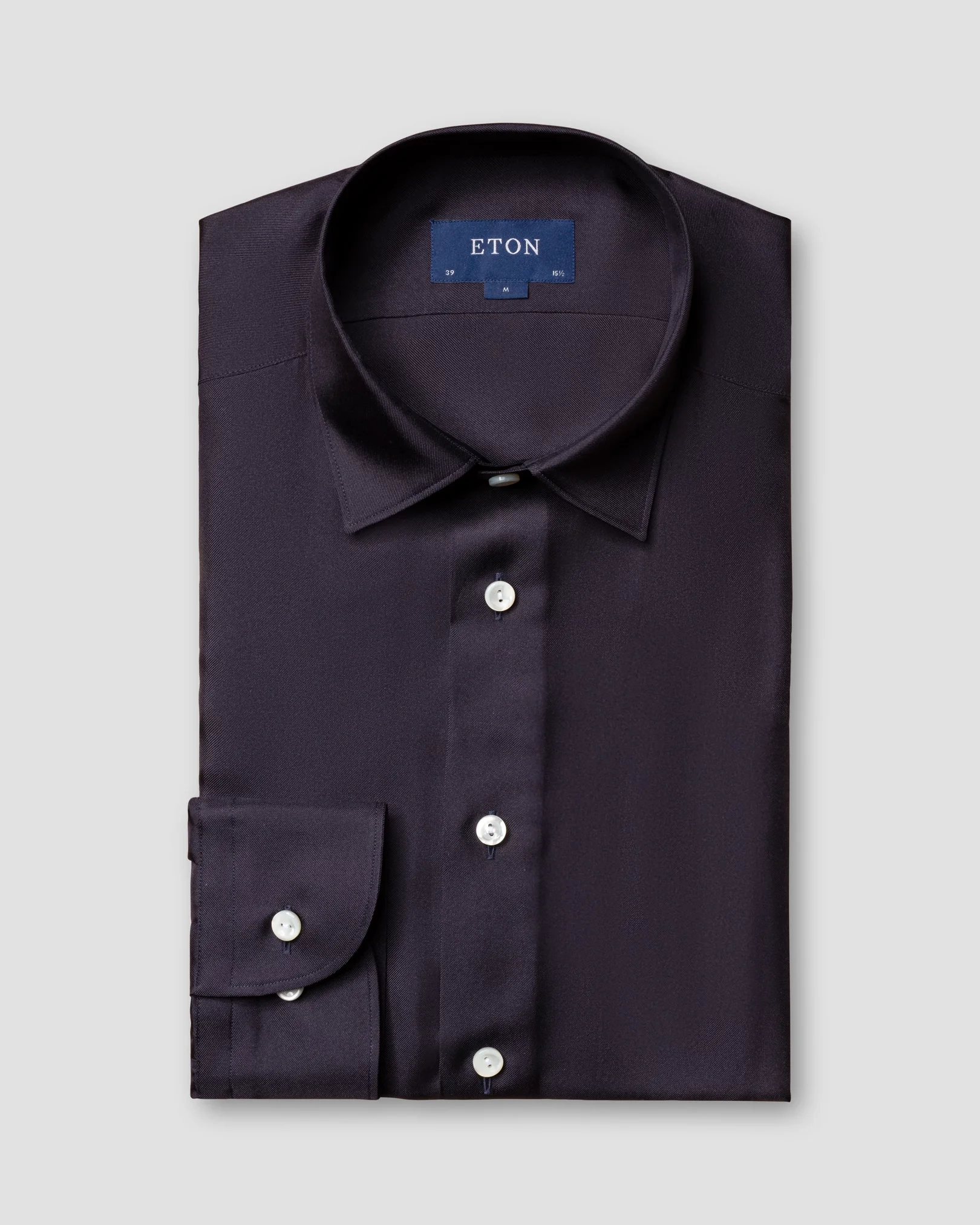 Eton - Blue Silk Twill Shirt