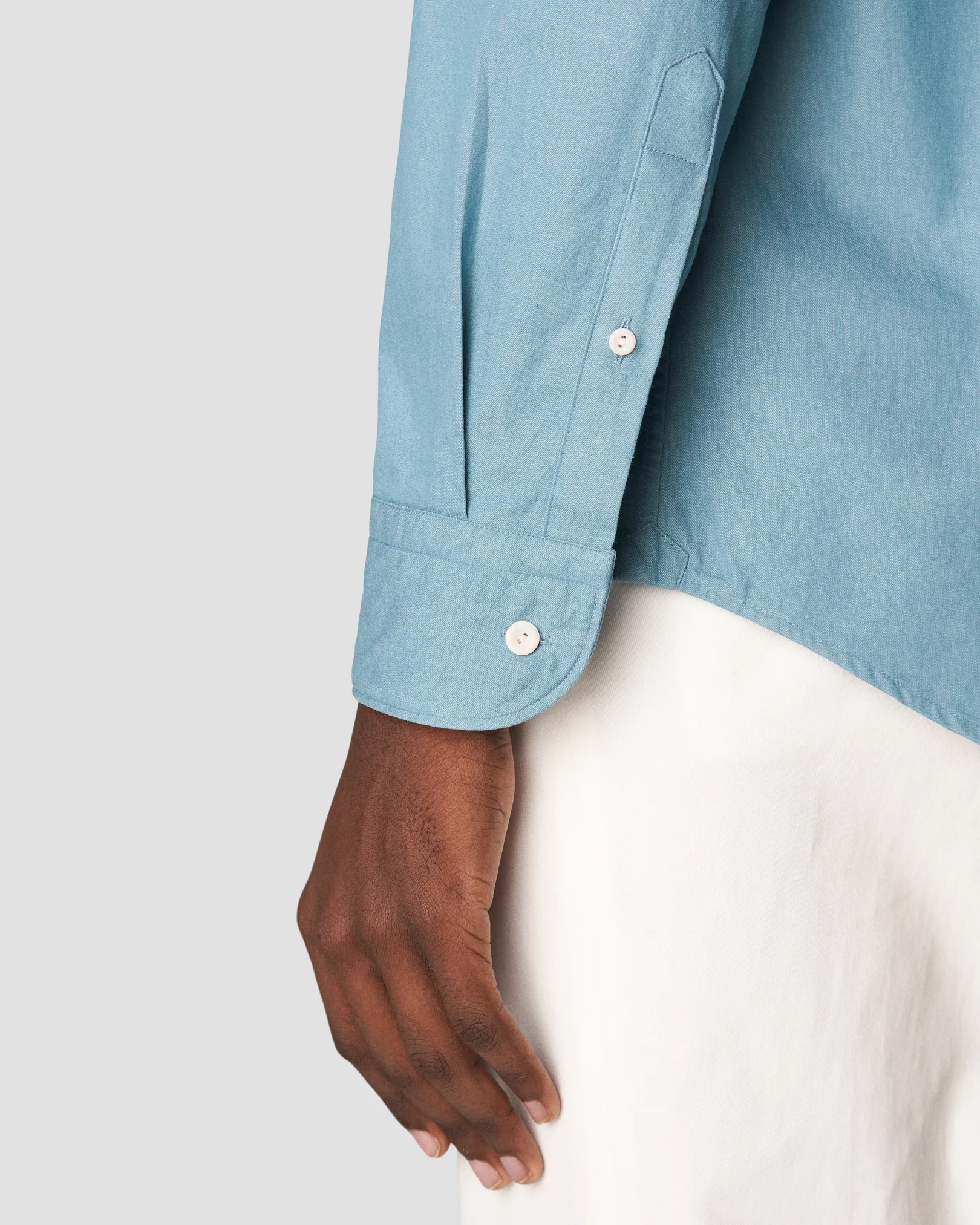 Eton - mid blue heavy twill