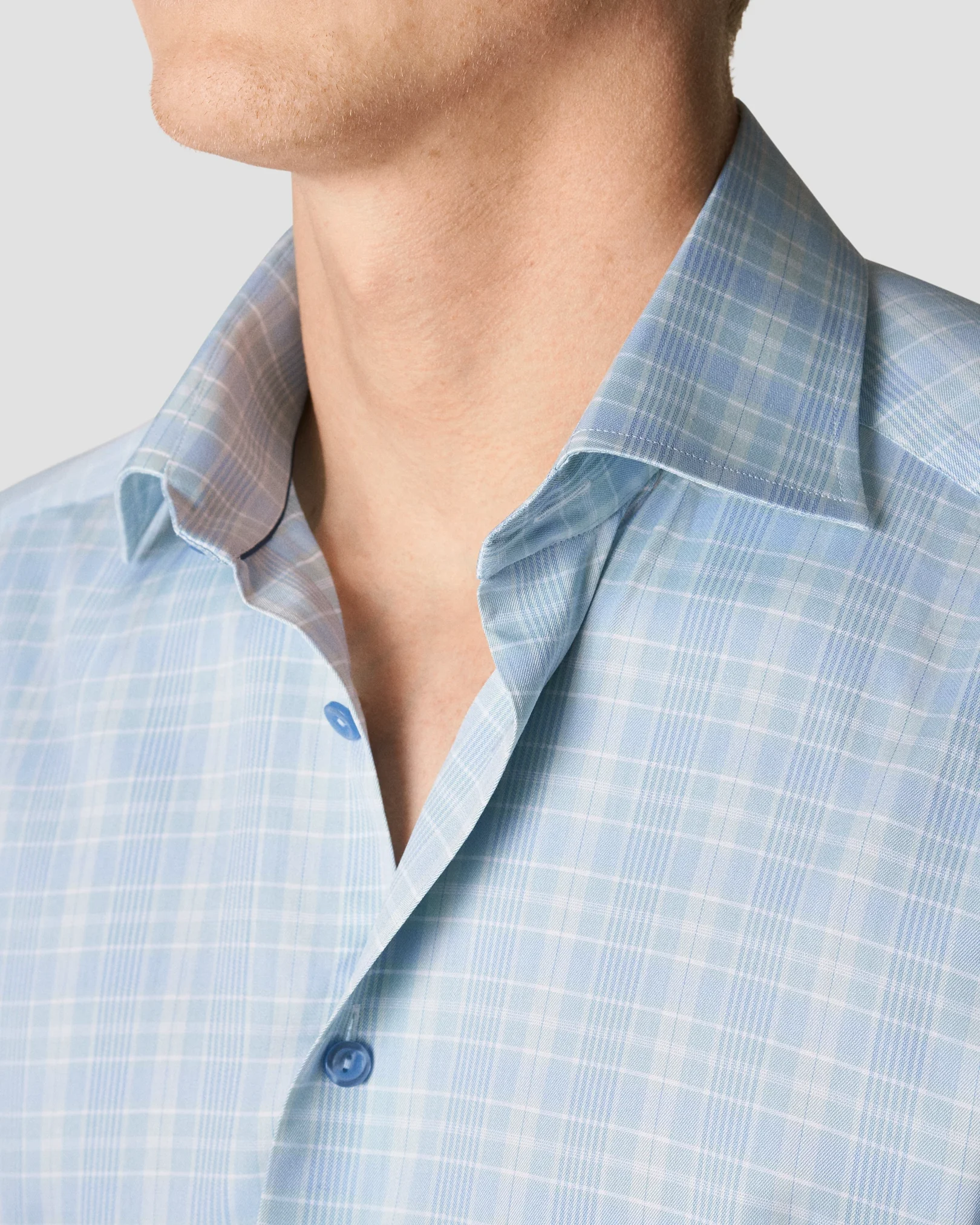 Eton - light green signature twill cut away single contemporary