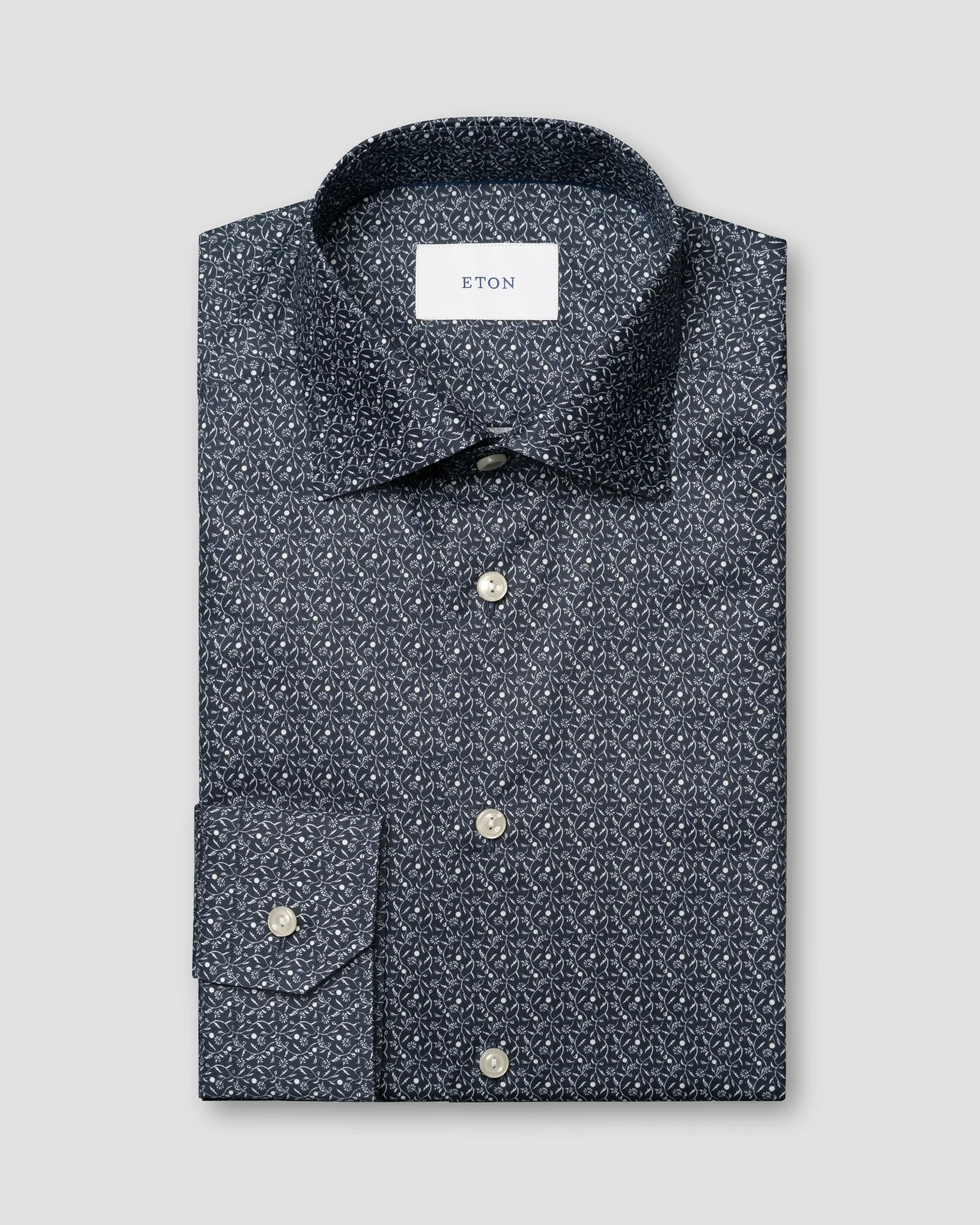 Eton - Geblümtes Signature-Twill-Hemd