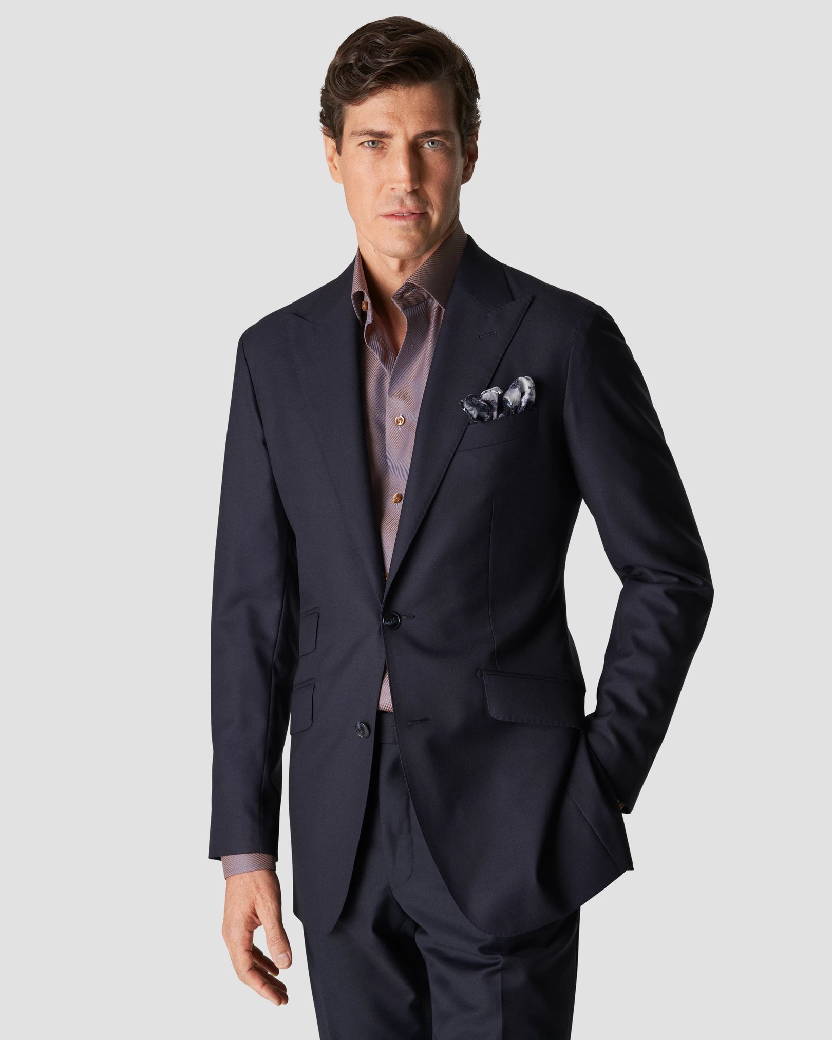 Eton - brown textured twill