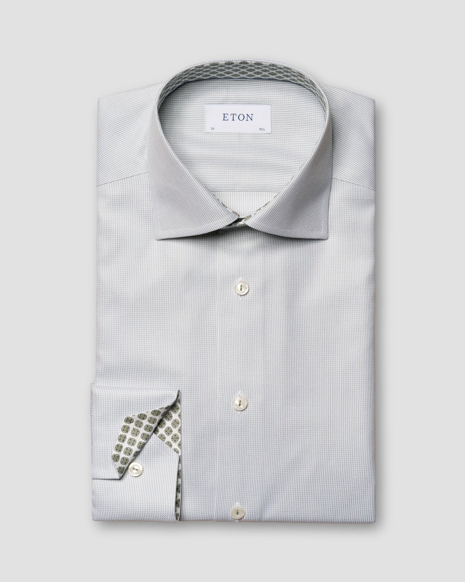 Eton - light green cottonlyocell stretch