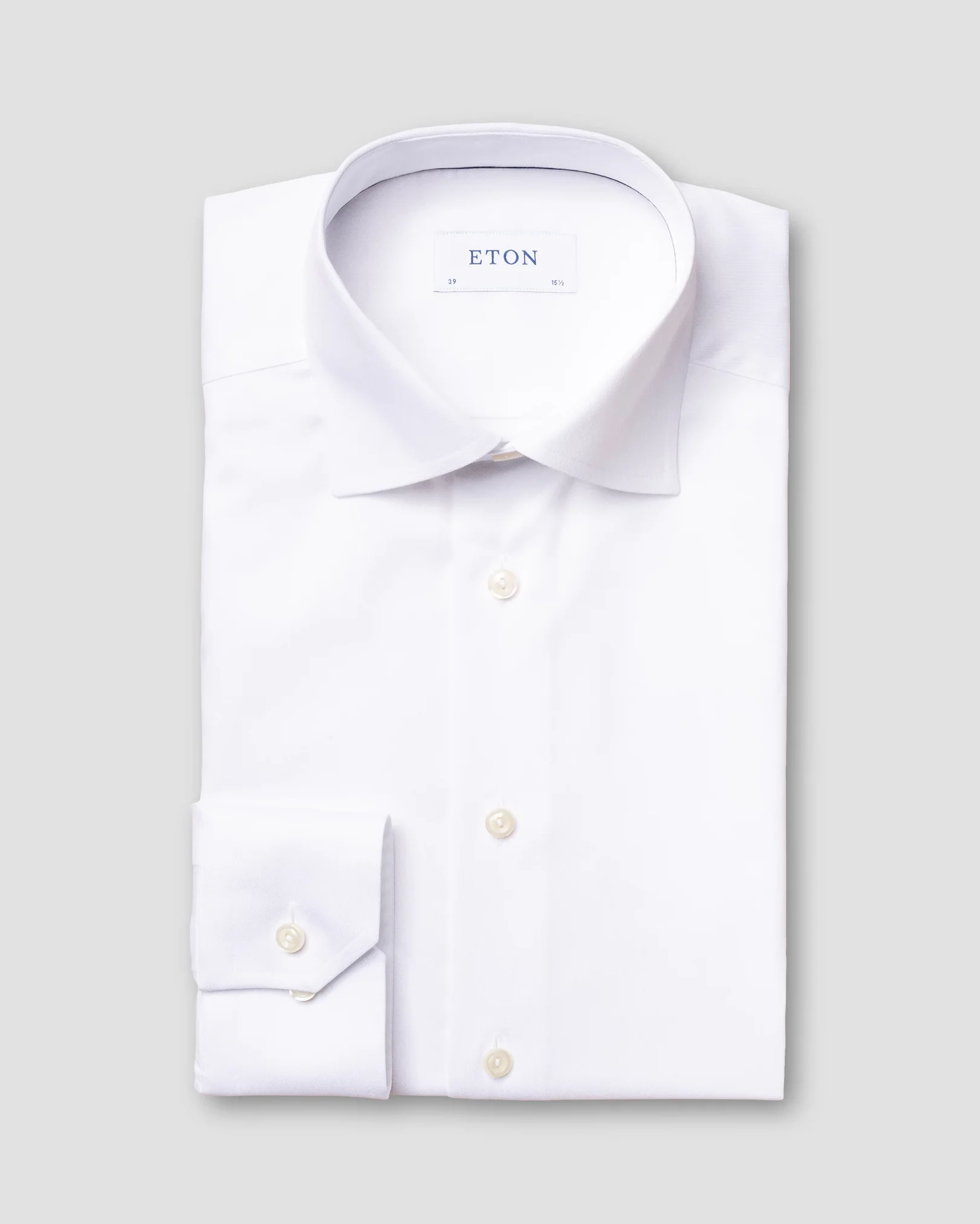 Eton - white twill stretch shirt