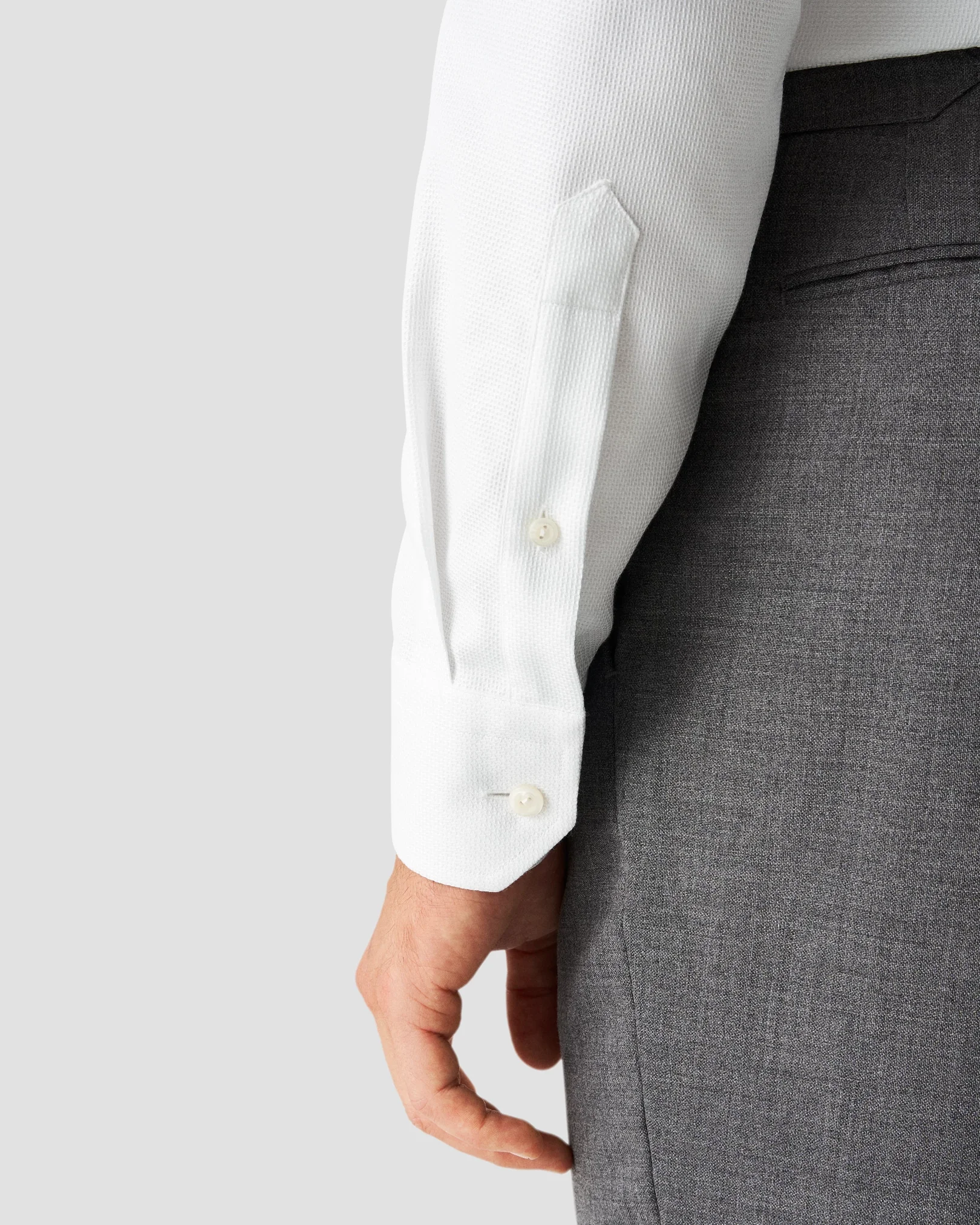 Eton - white cottontencel strech shirt