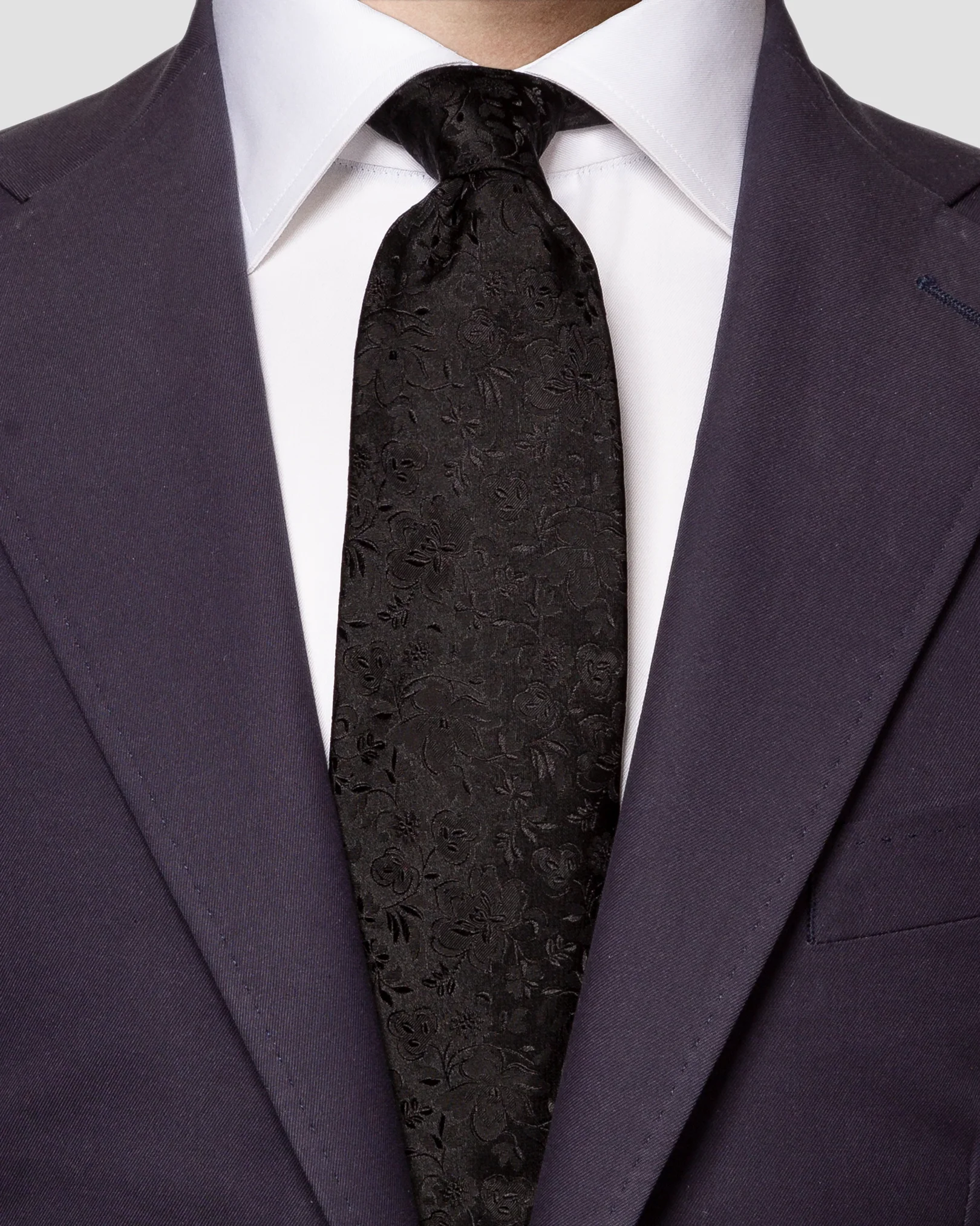 Eton - black jacquard tie