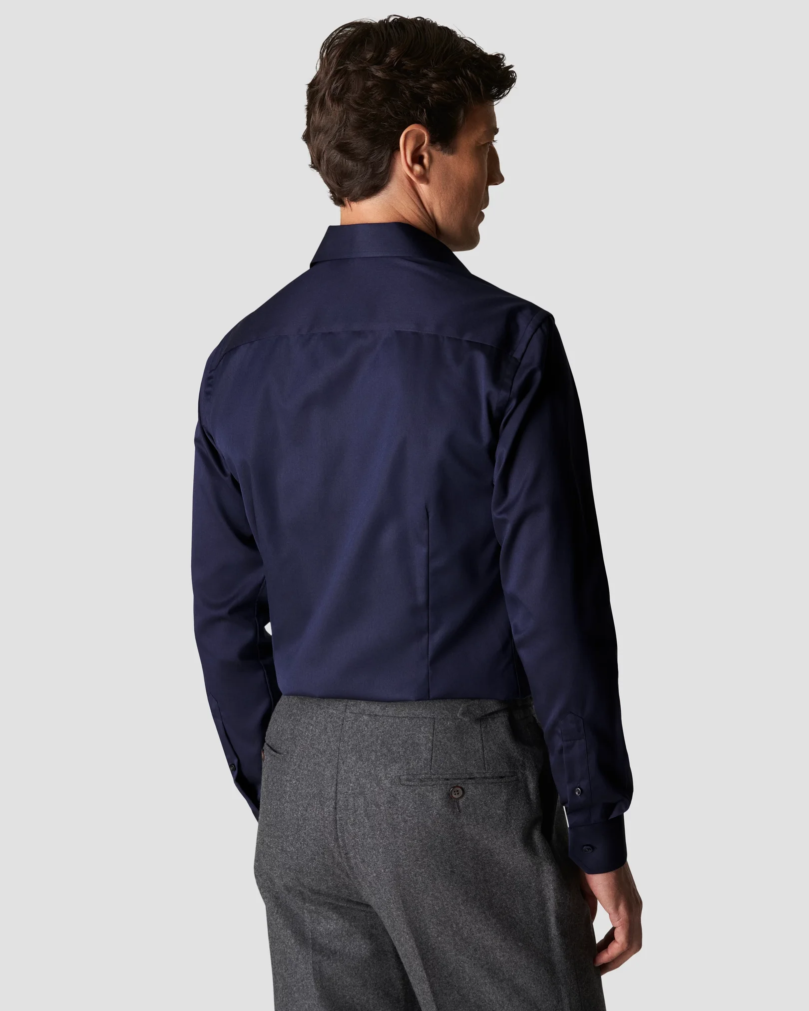 Eton - navy blue signature twill contrast