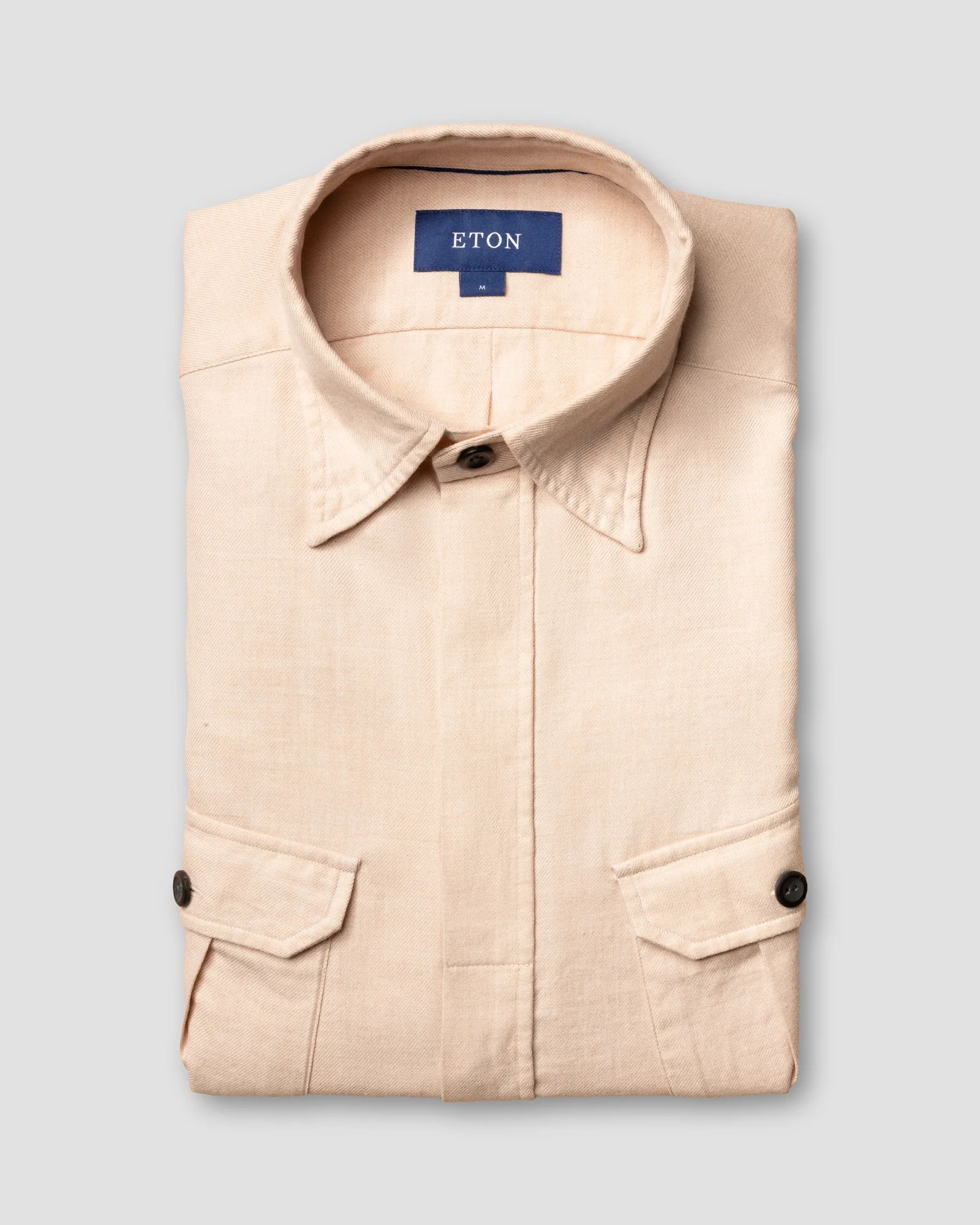 Eton - Beige Four-Pockets Overshirt