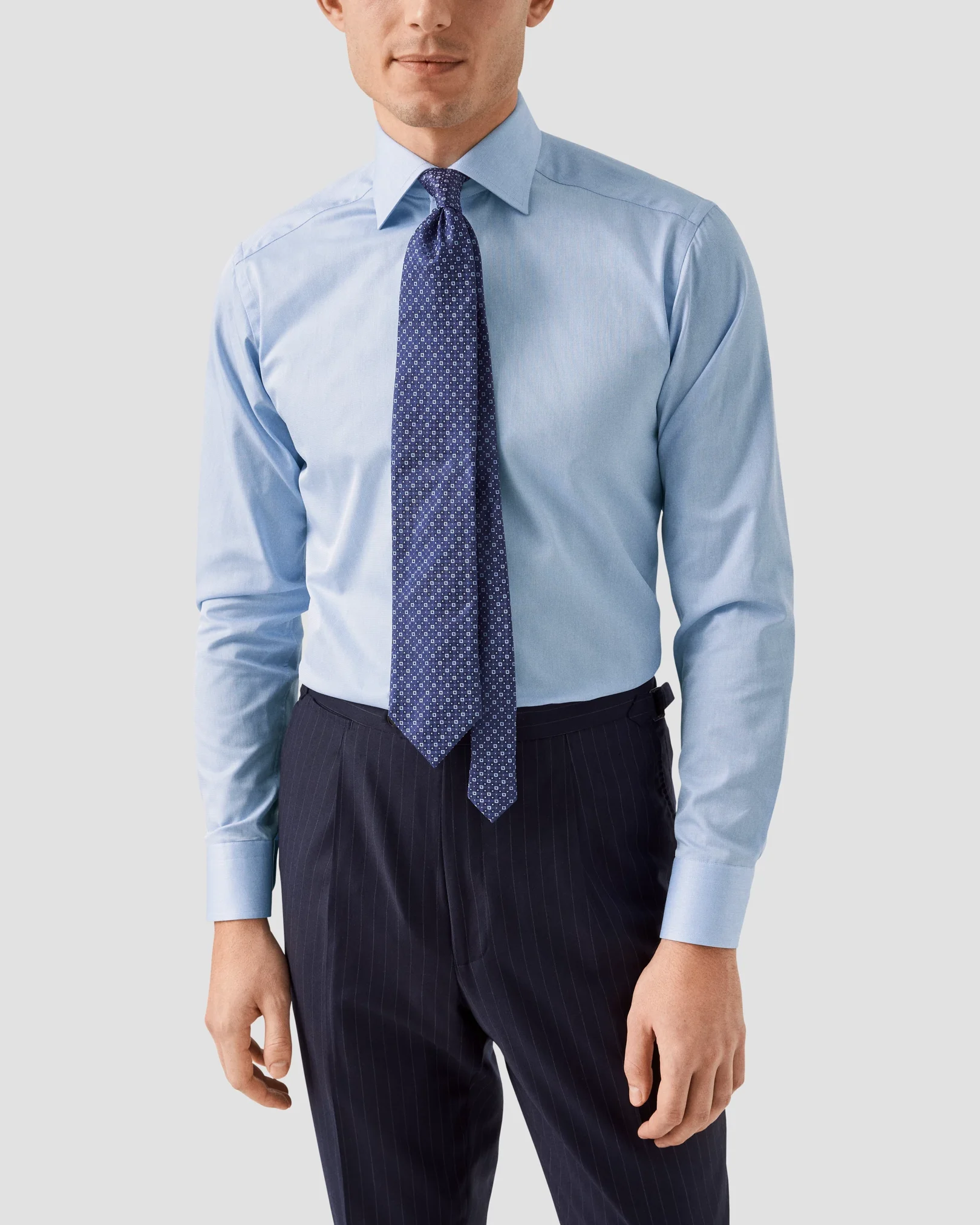 Eton - solid light blue twill