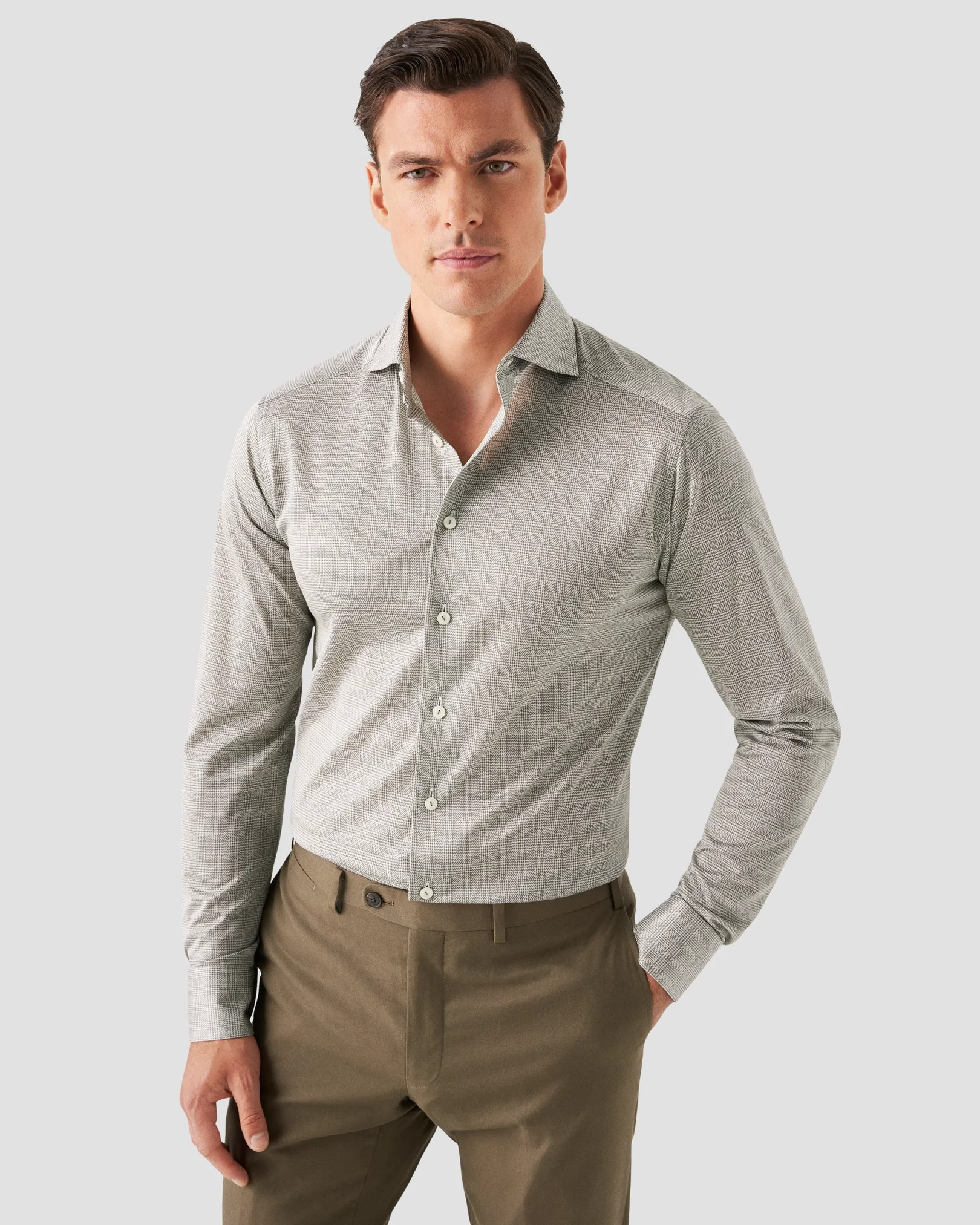 Eton - solid mid green knit king