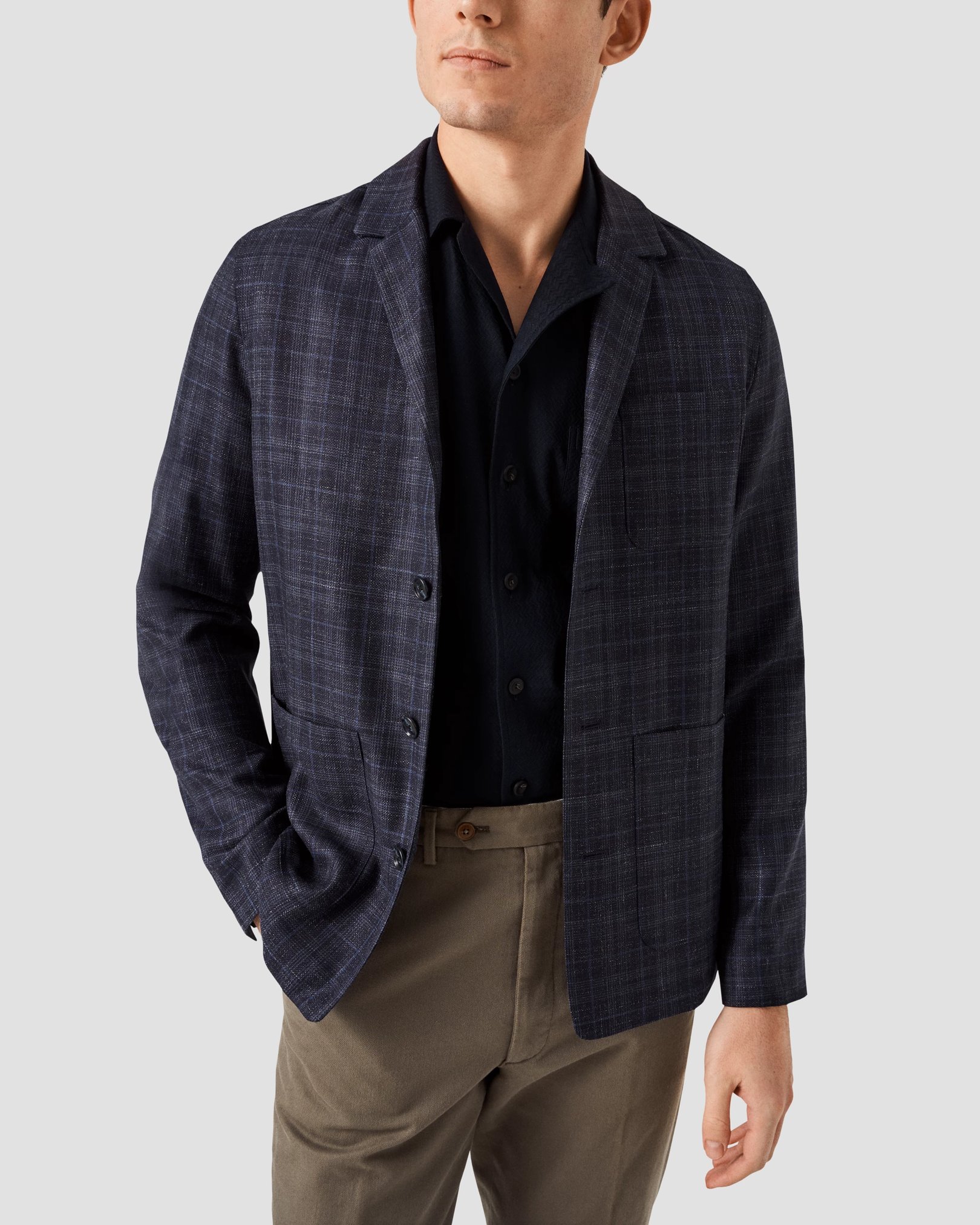 Eton - navy blue knitted