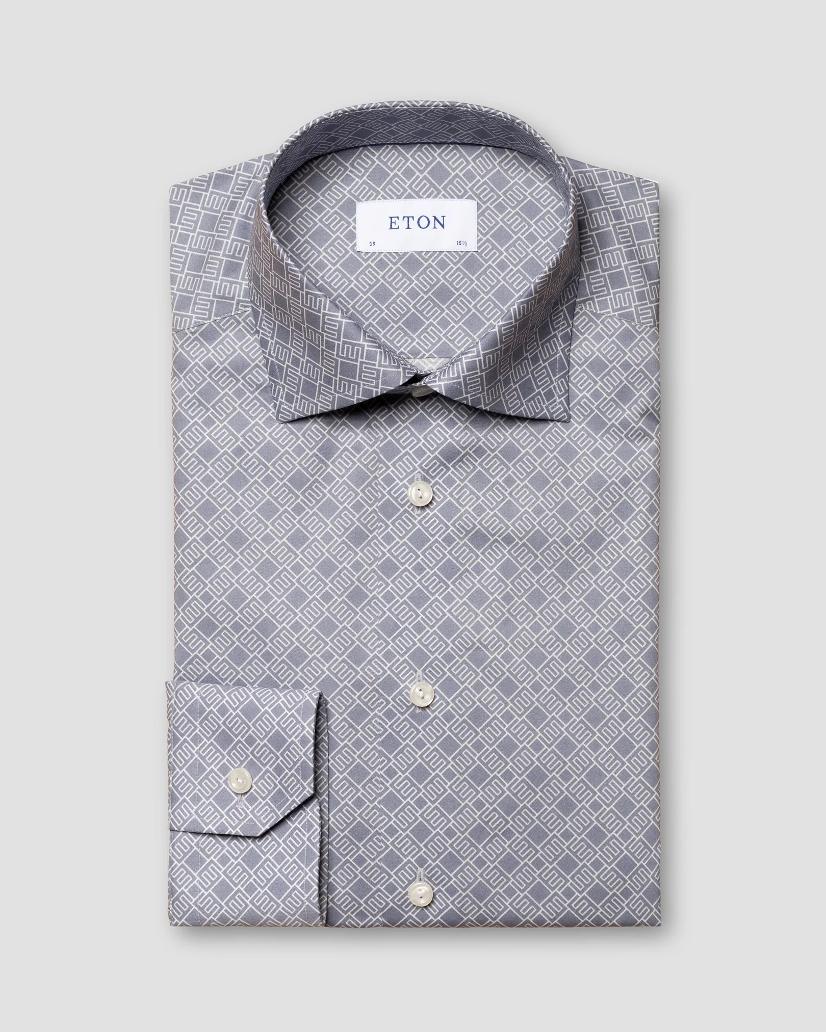Eton - light blue fine twill cutaway