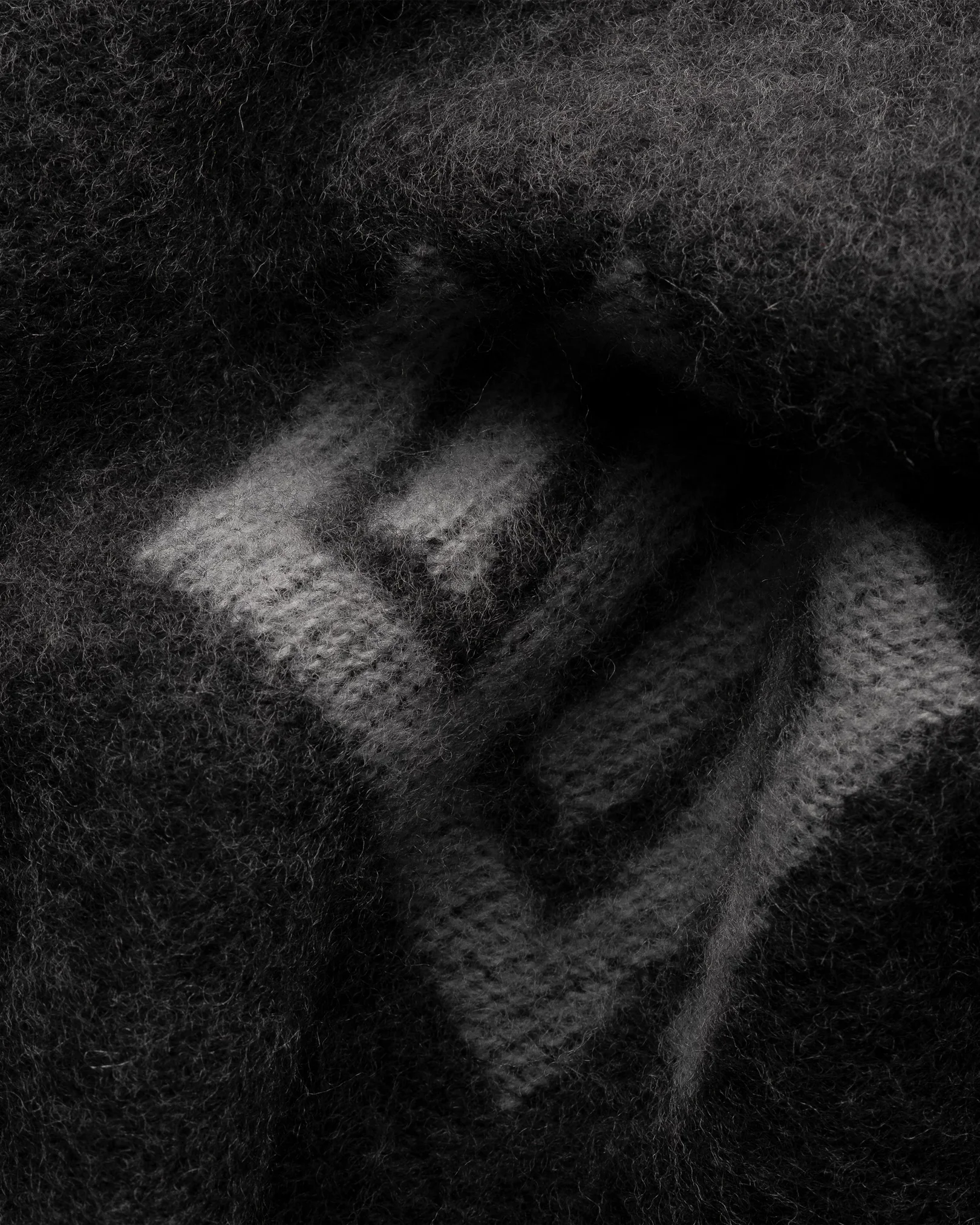 Eton - black scarf black wool scarf