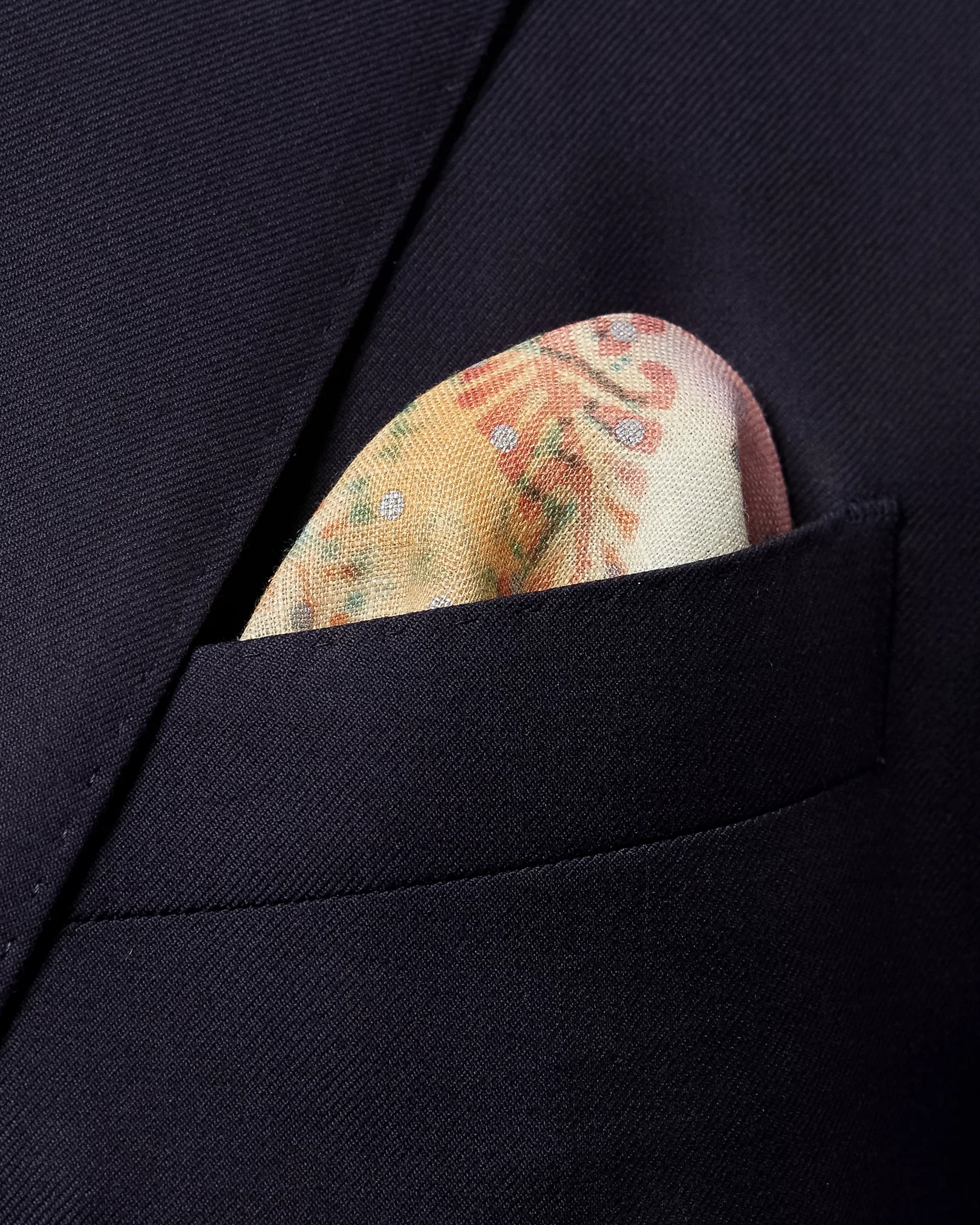 Eton - multi dotted pocket square