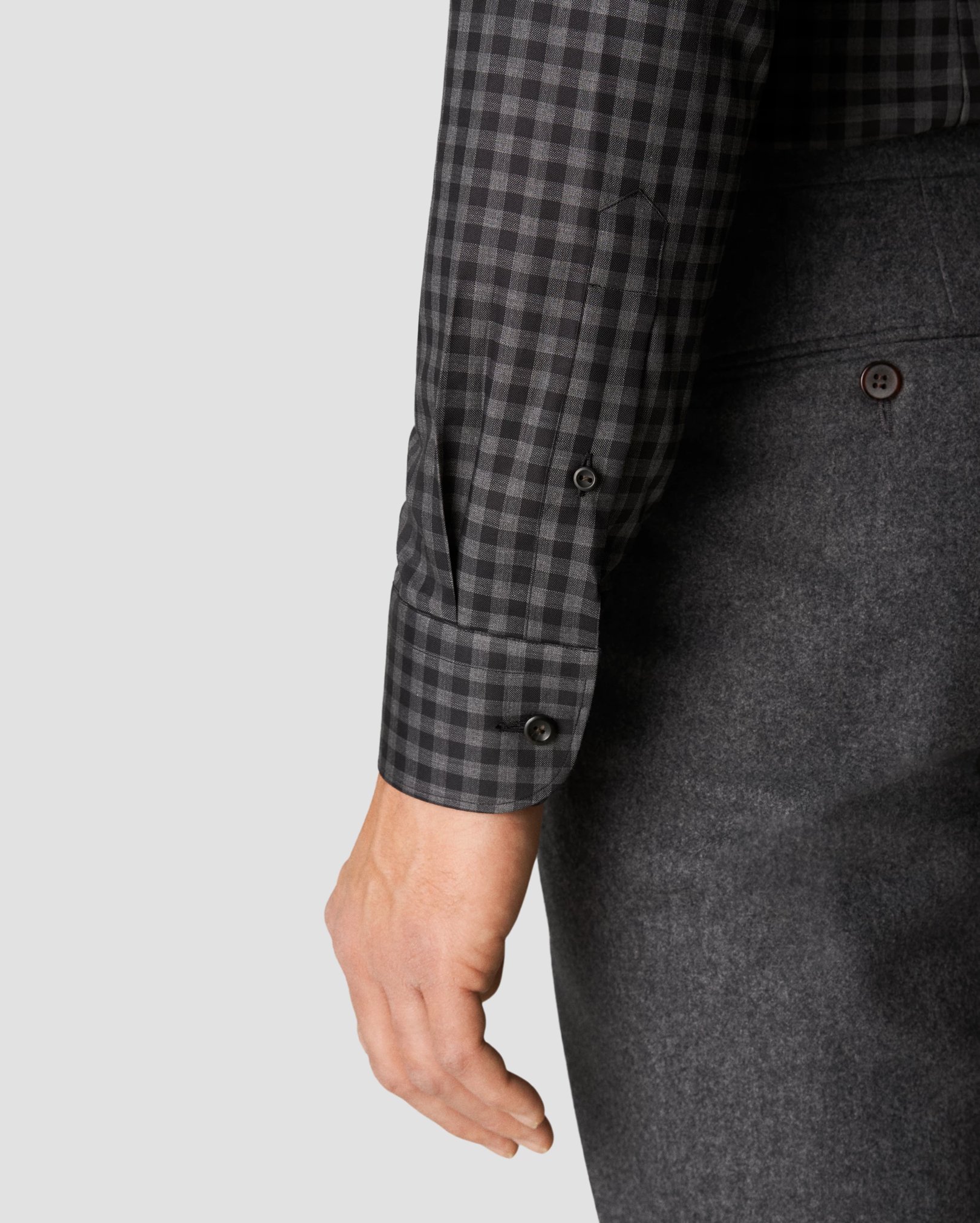 Eton - dark grey lightweight oxford