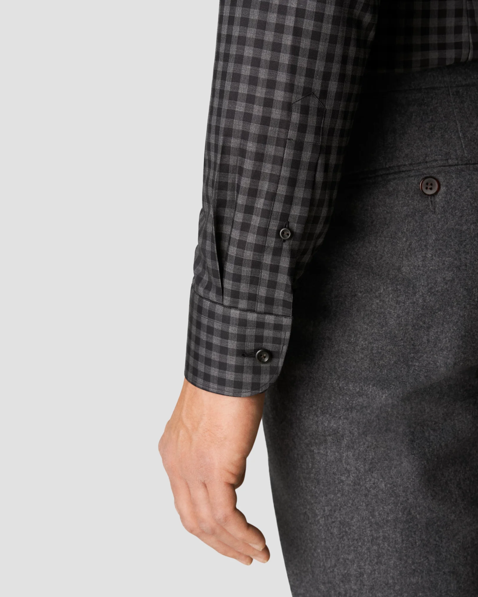 Eton - dark grey lightweight oxford