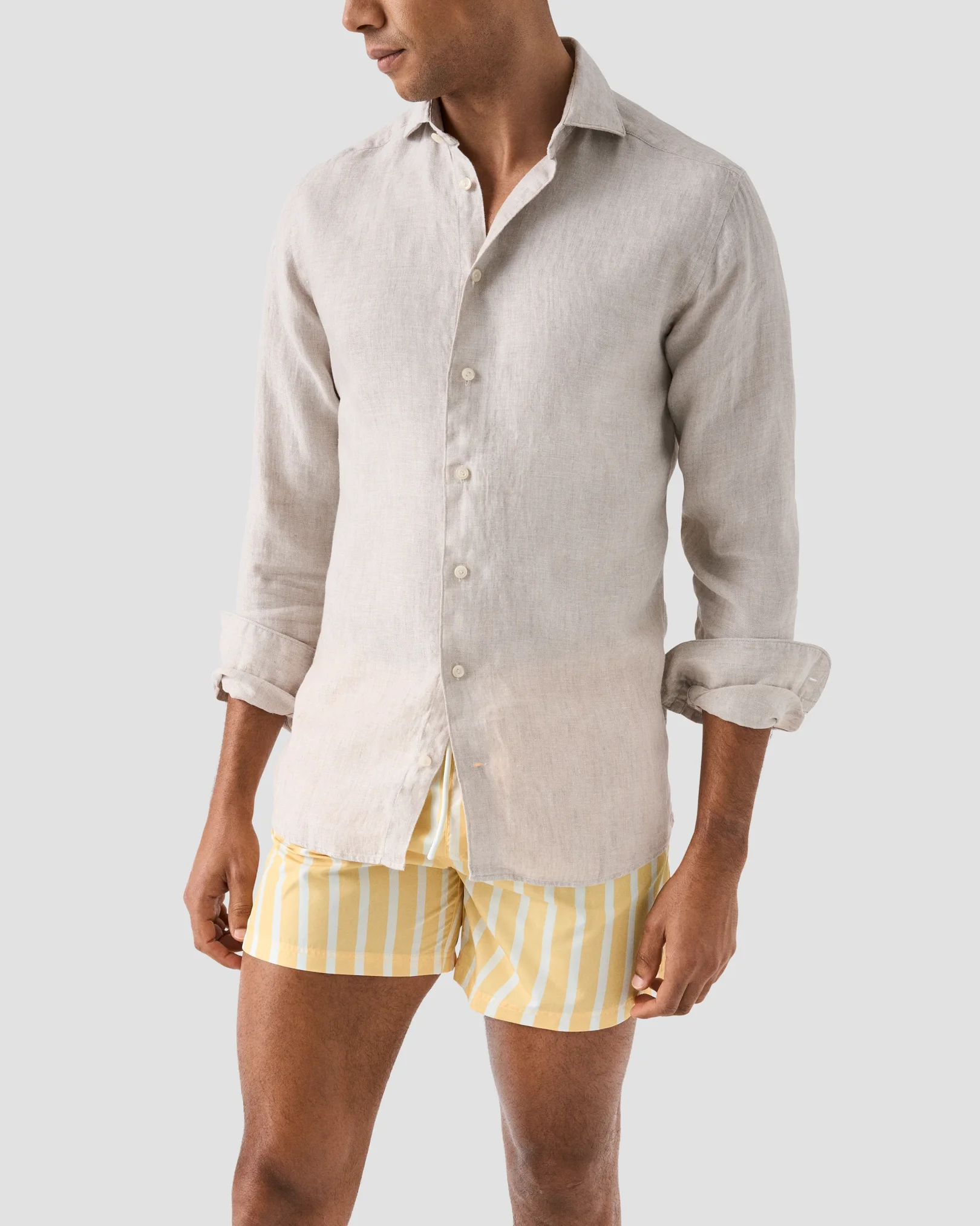 Eton - Striped Swim Shorts