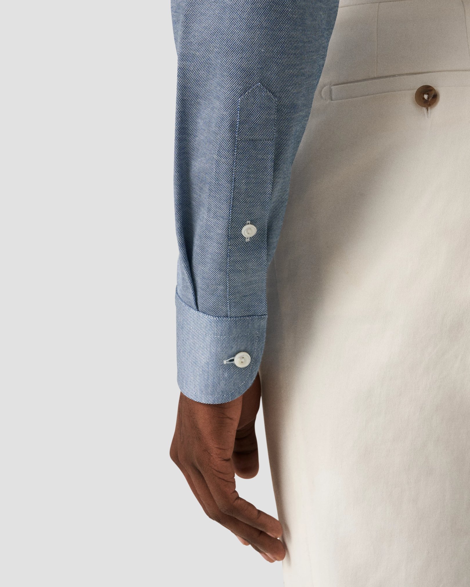 Eton - mid blue jersey wide spread