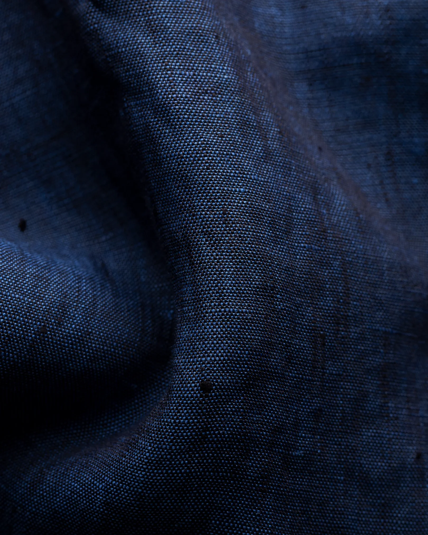 Eton - blue linen shirt button down collar