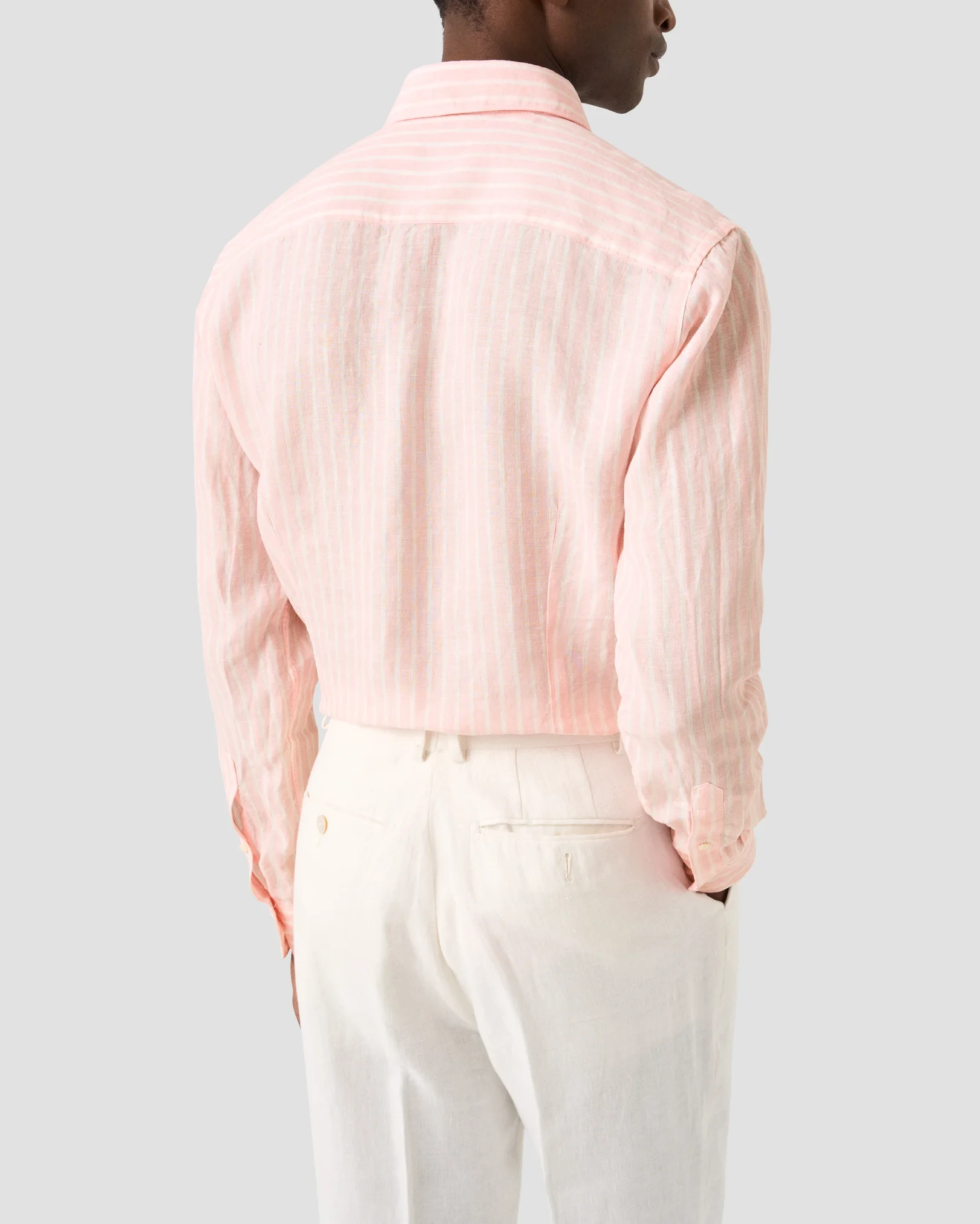 Eton - pink striped linen shirt pink striped linen shirt