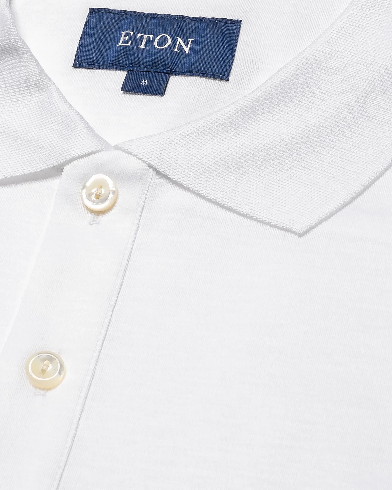 Eton - white knitted collar short sleeve regular fit