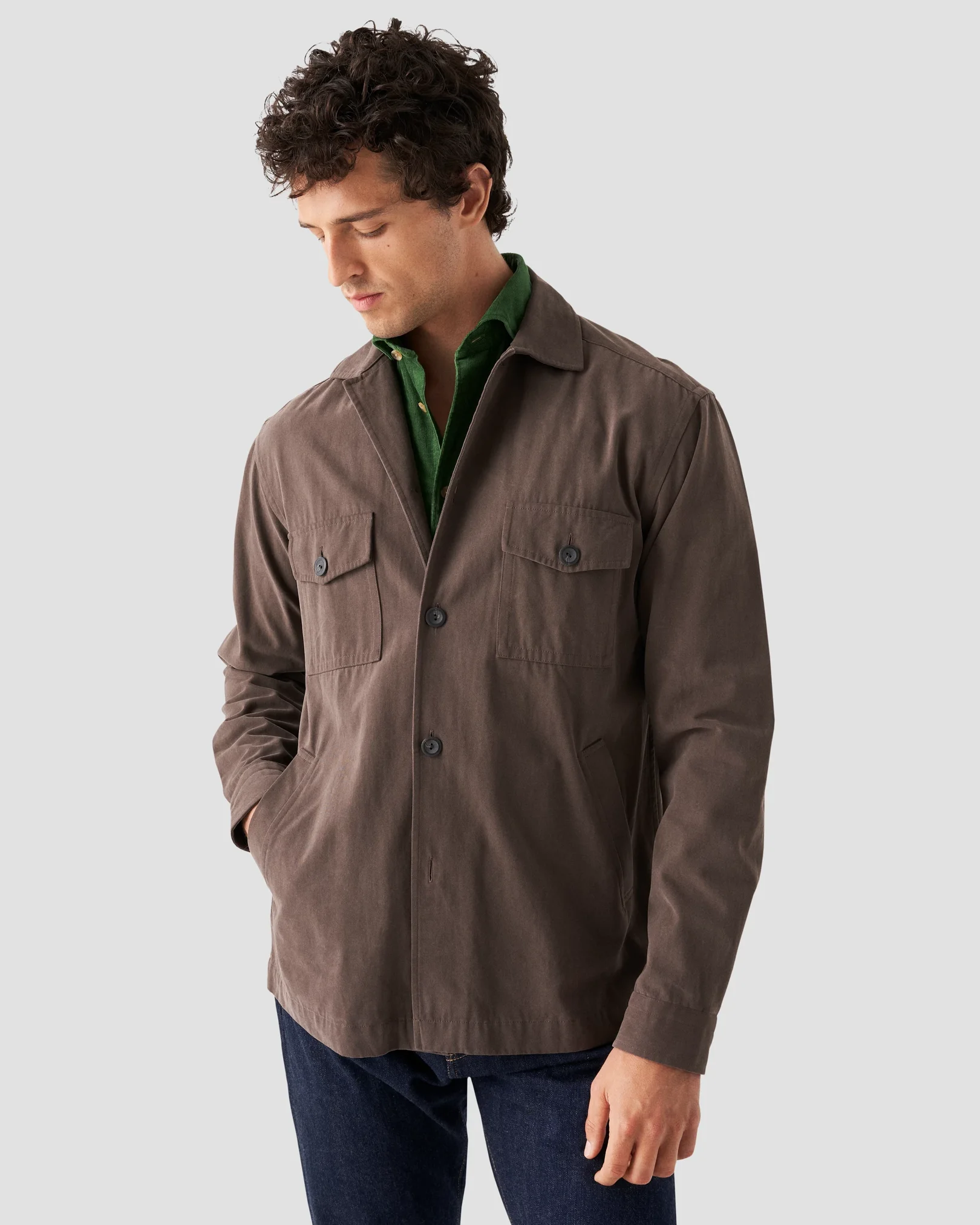 Eton - mid green corduroy