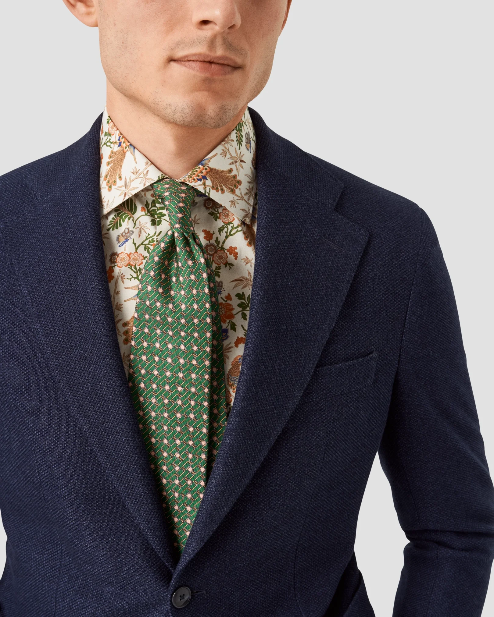 Eton - floral fine twill shirt