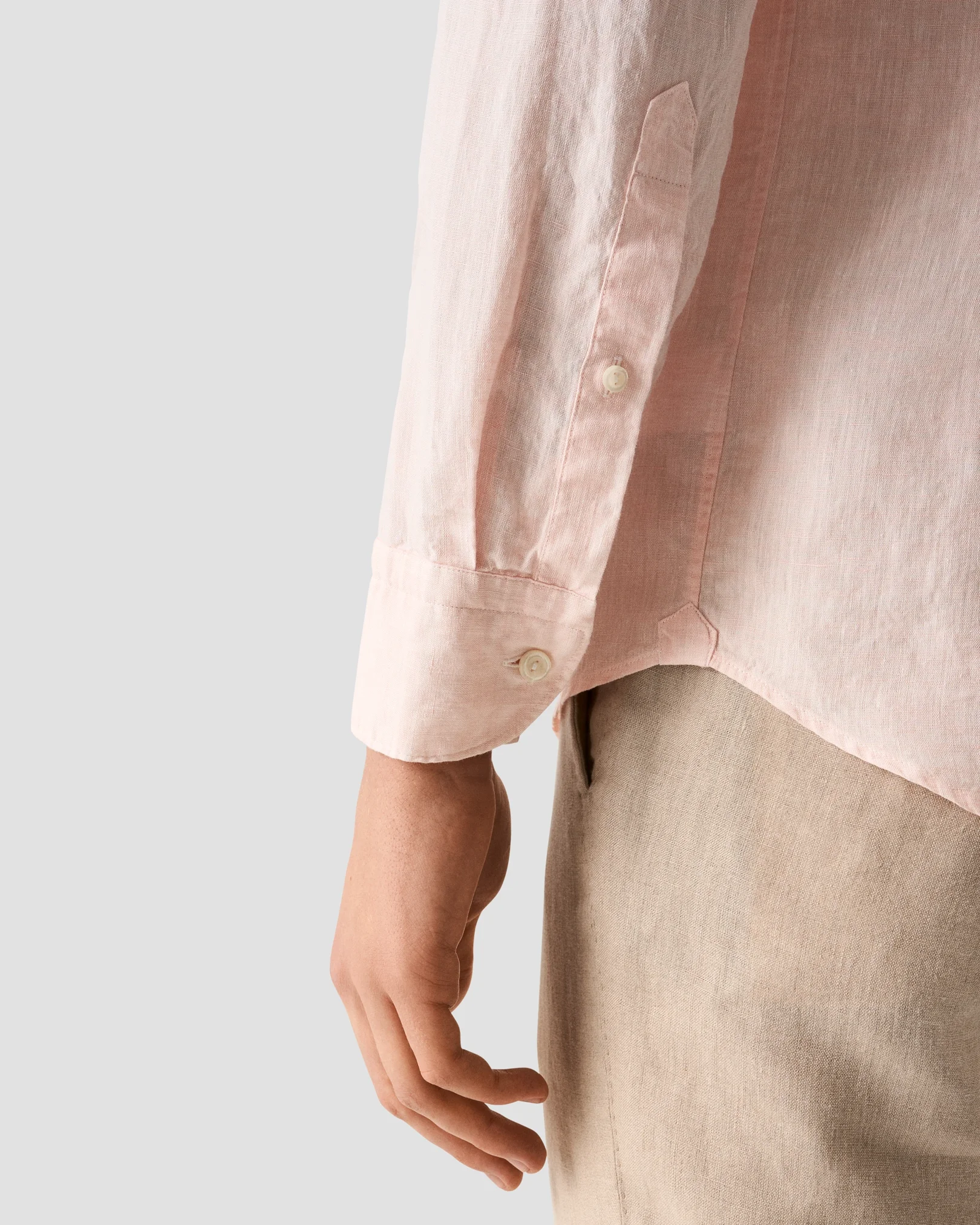 Eton - pink linen solid