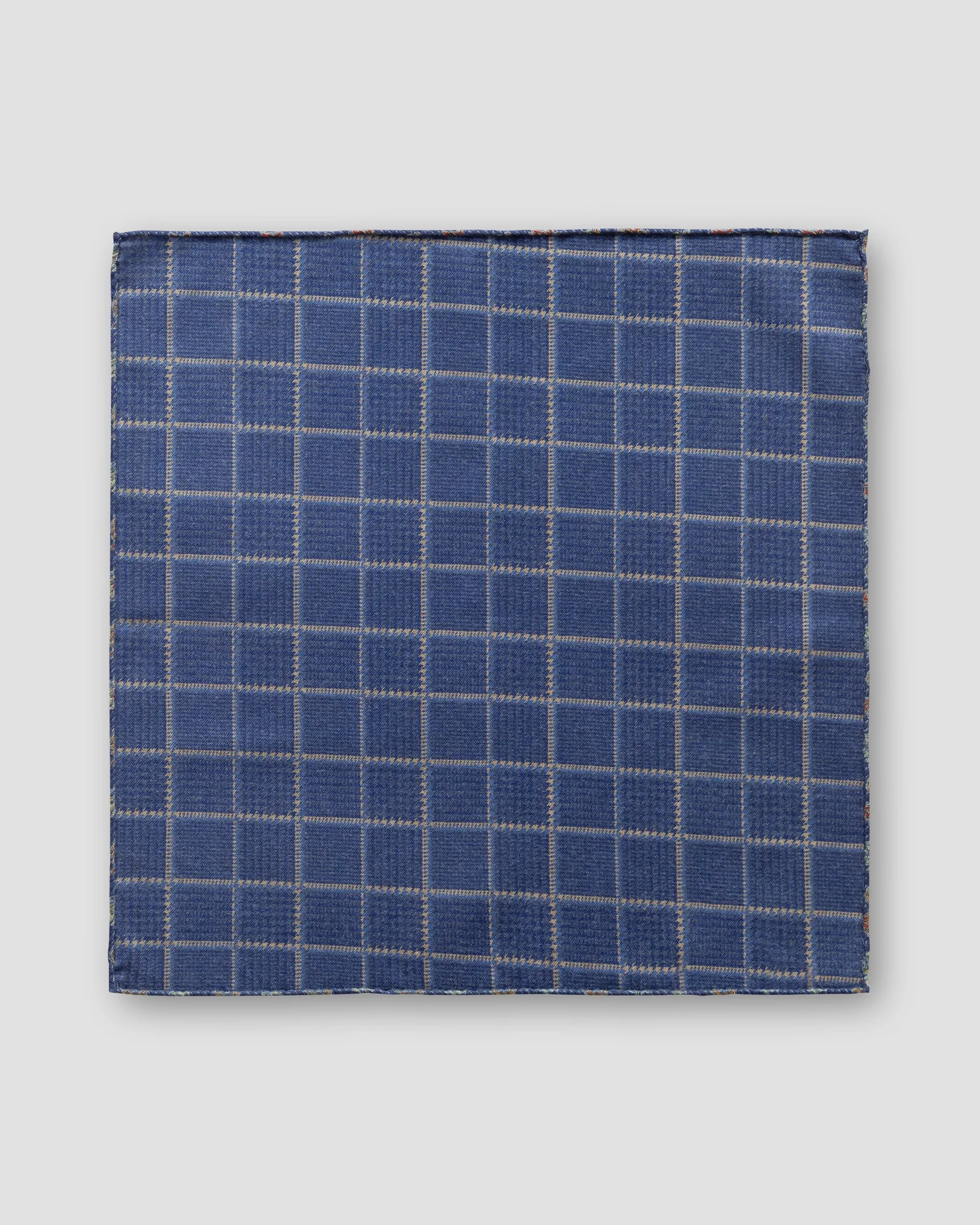 Eton - mid blue double sided wool pocket square