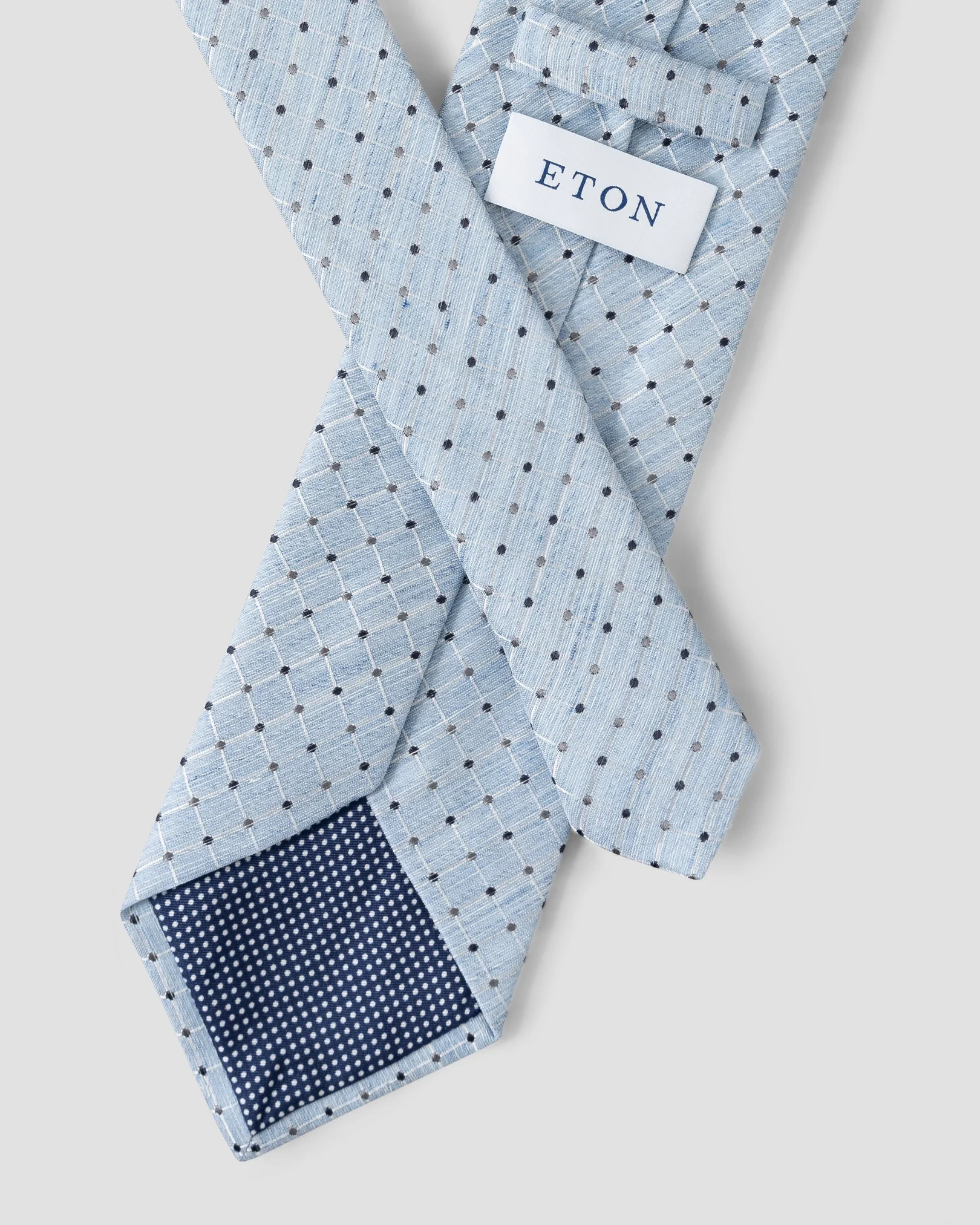 Eton - light blue silk linen tie