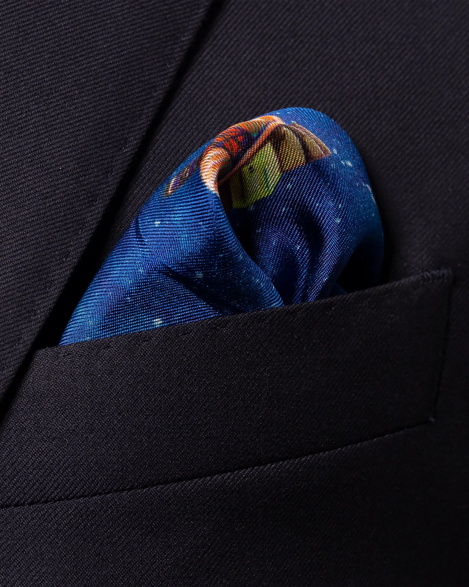 Eton - blue retrofuture pocket square