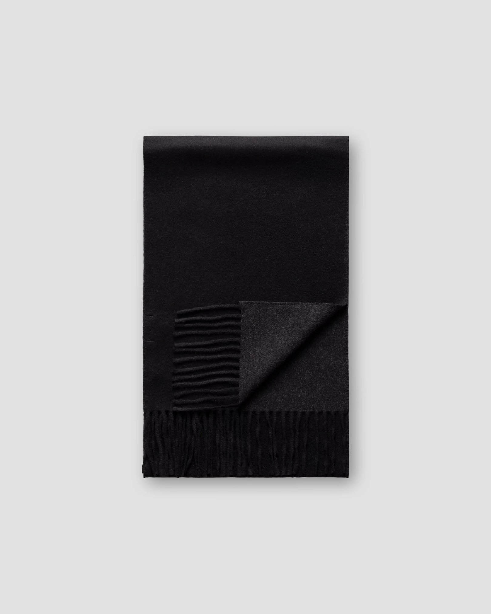 Eton - black and gray double sided wool scarf