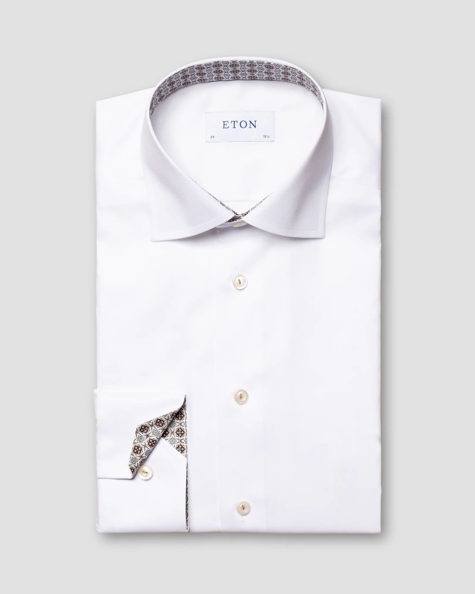 Eton - white signature twill organic twill