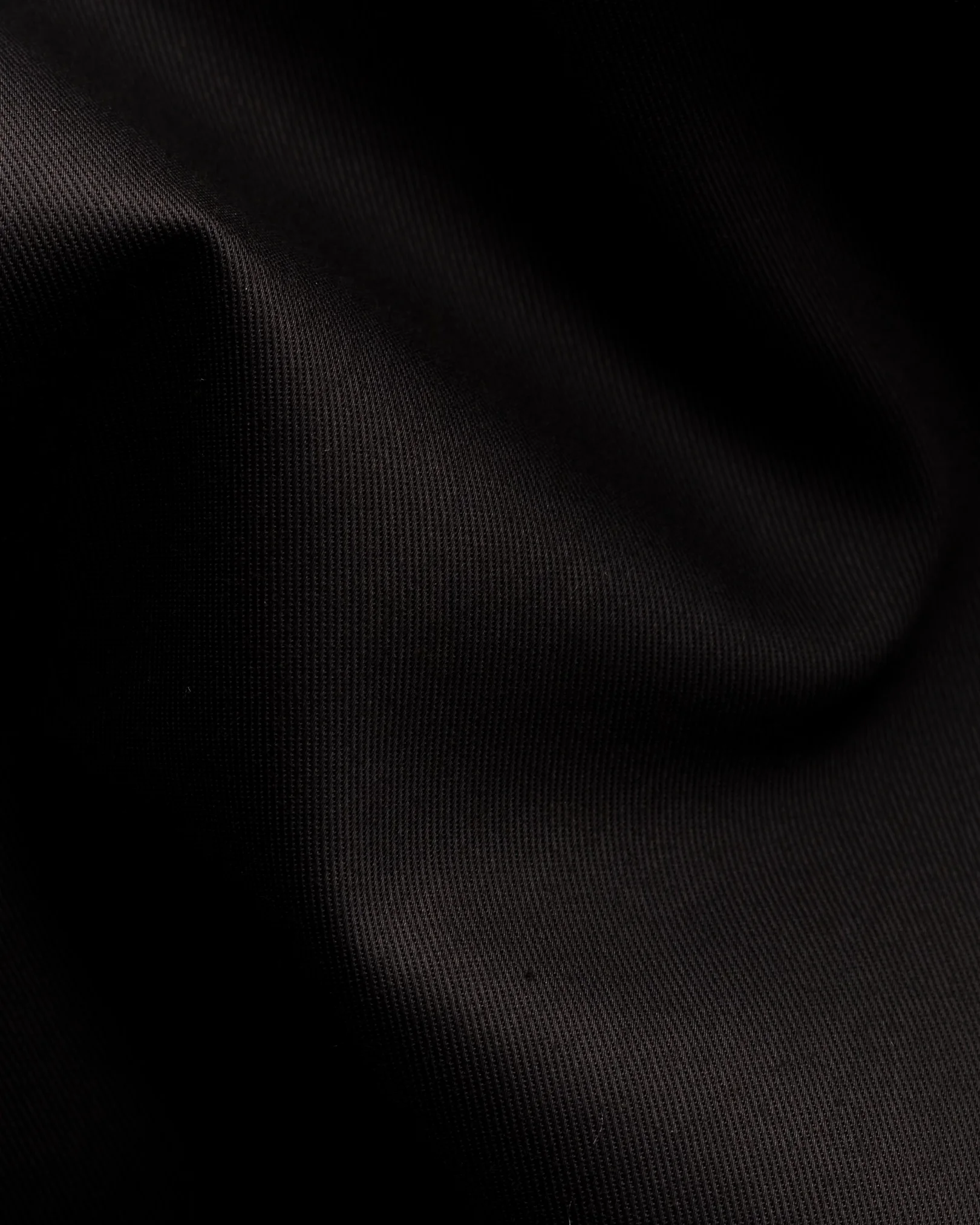 Eton - black twill stretch moderate cut away
