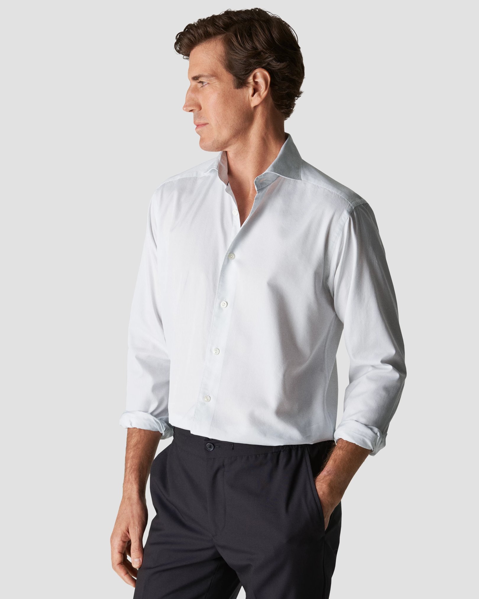 Eton - light blue twill widespread