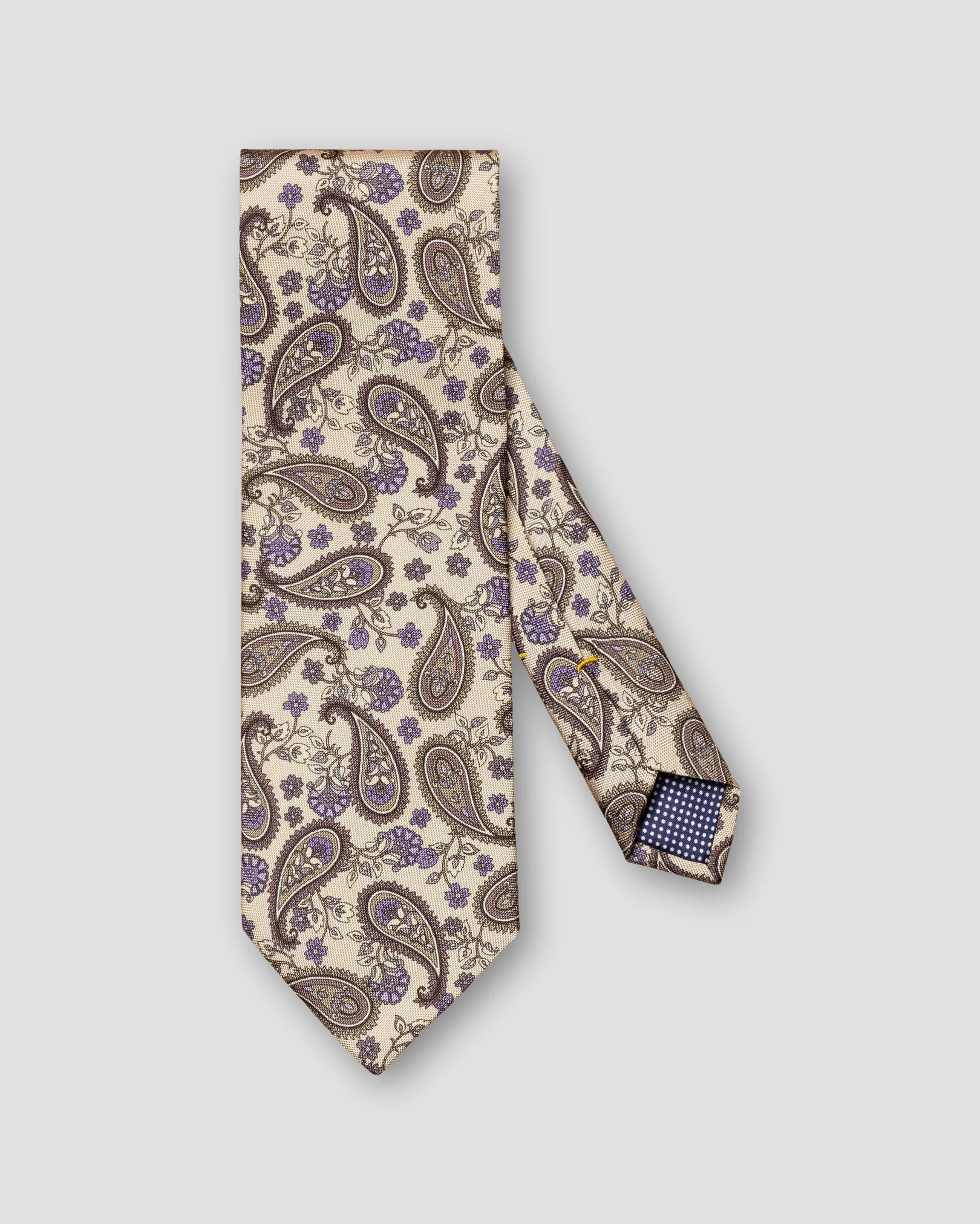 Eton - brown panama paisley tie