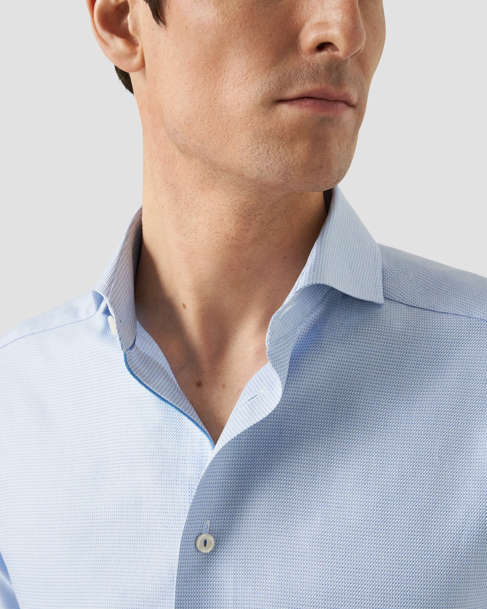 Eton - solid extreme cut away collar shirt