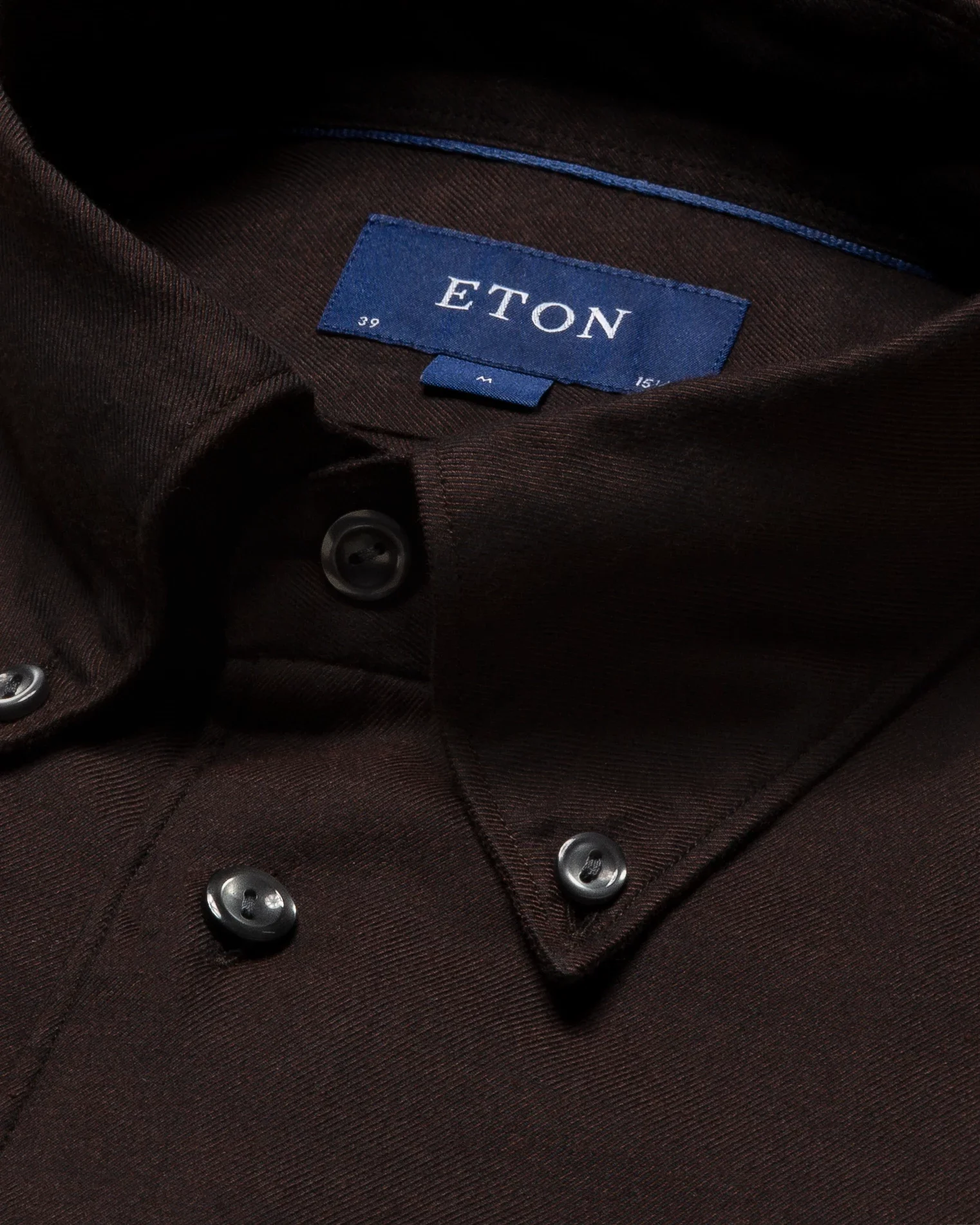 Eton - brown cotton tencel tm shirt
