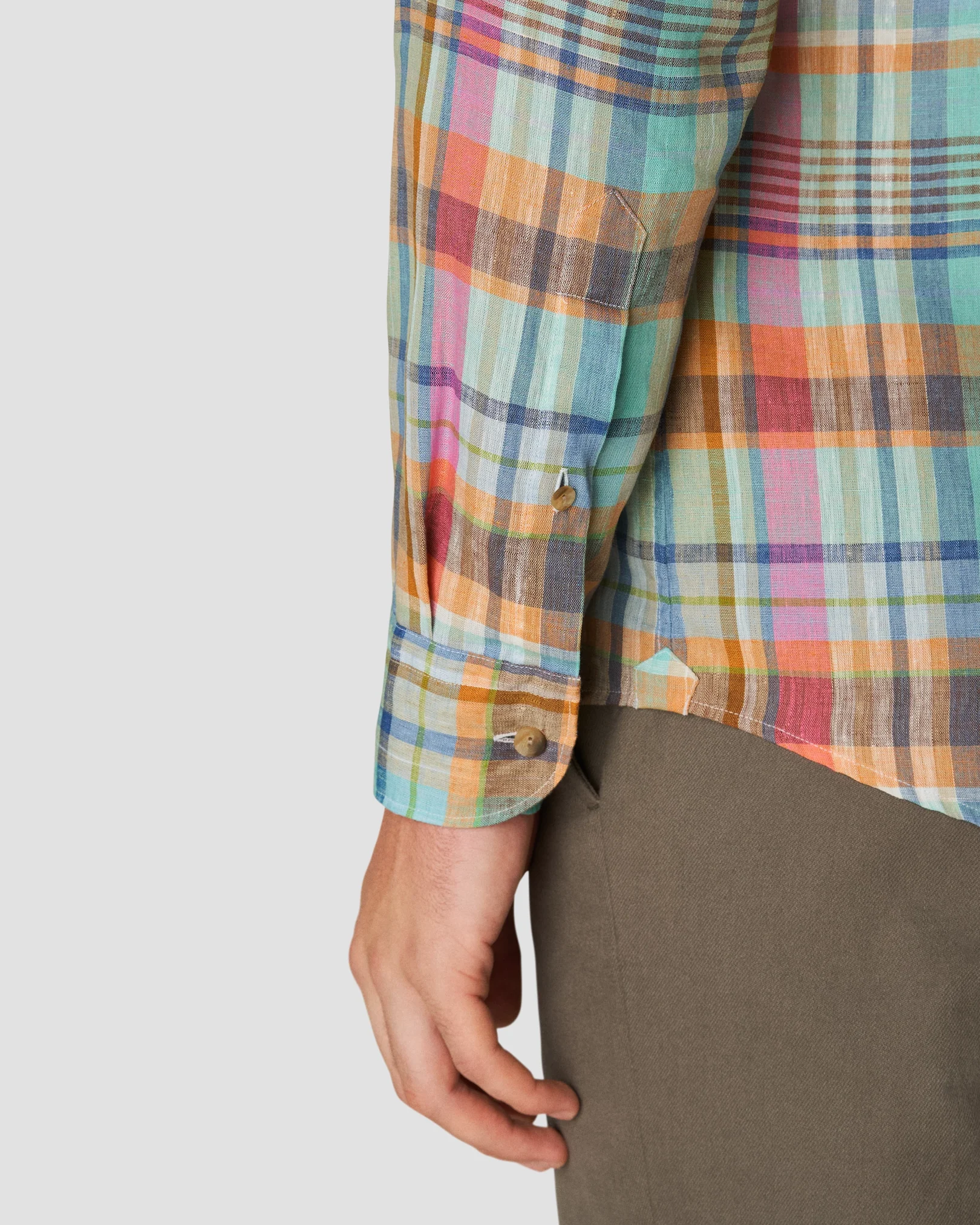 Eton - multi colored linen shirt