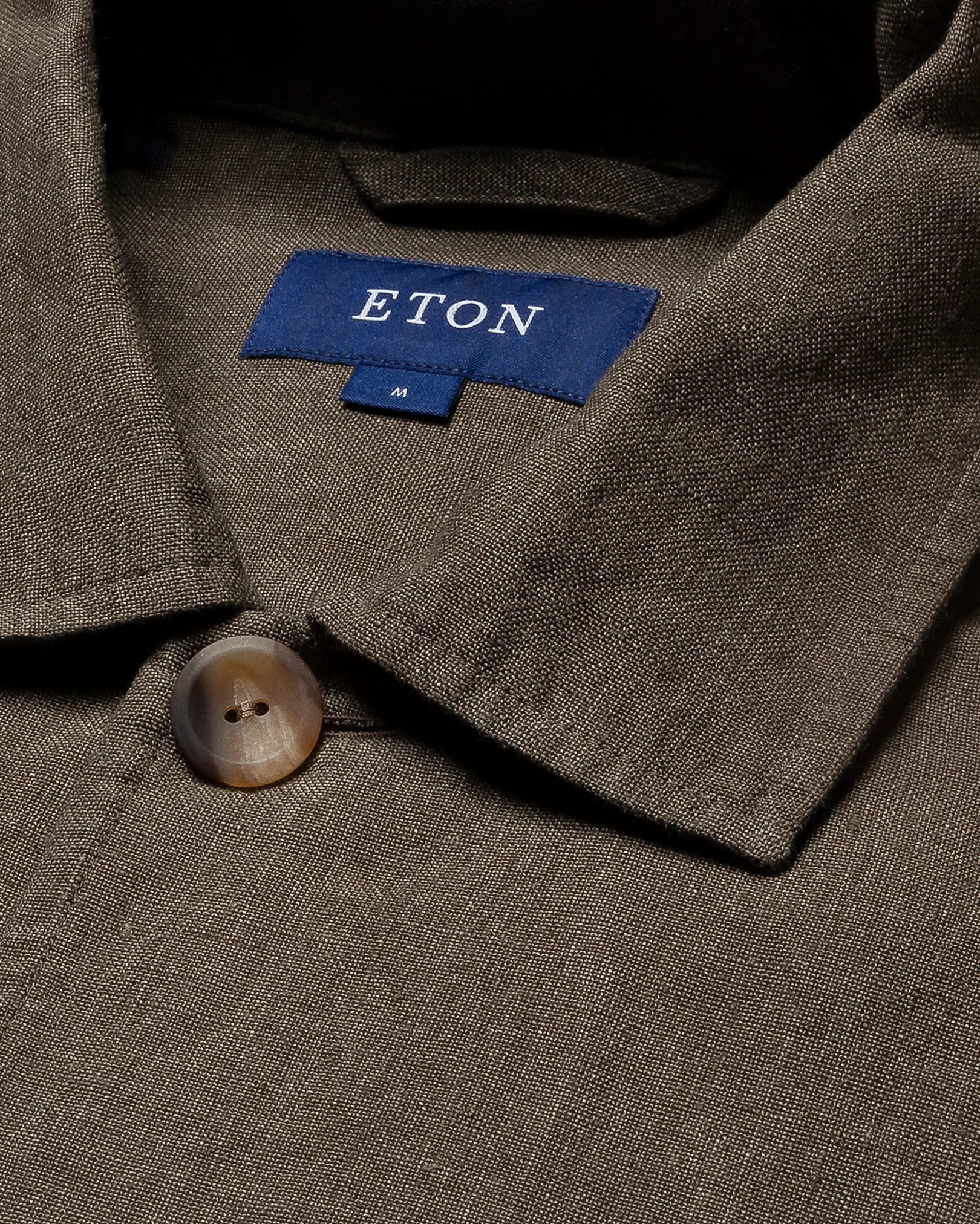 Eton - dark green linen overshirt